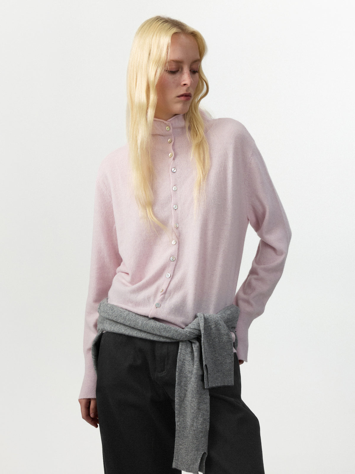 Relaxed Knit Cardigan Jacket in 100% Wool-2