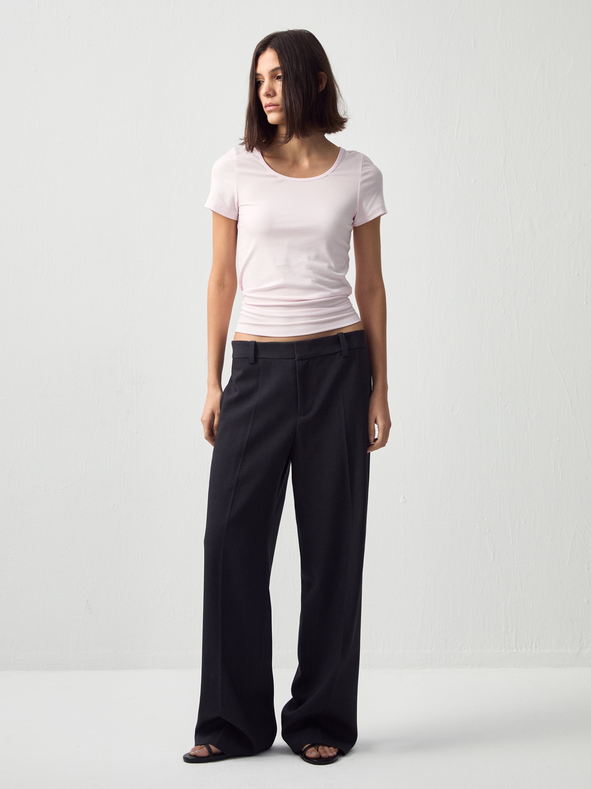 CUBIC Straight Leg Casual Suit Trousers-2