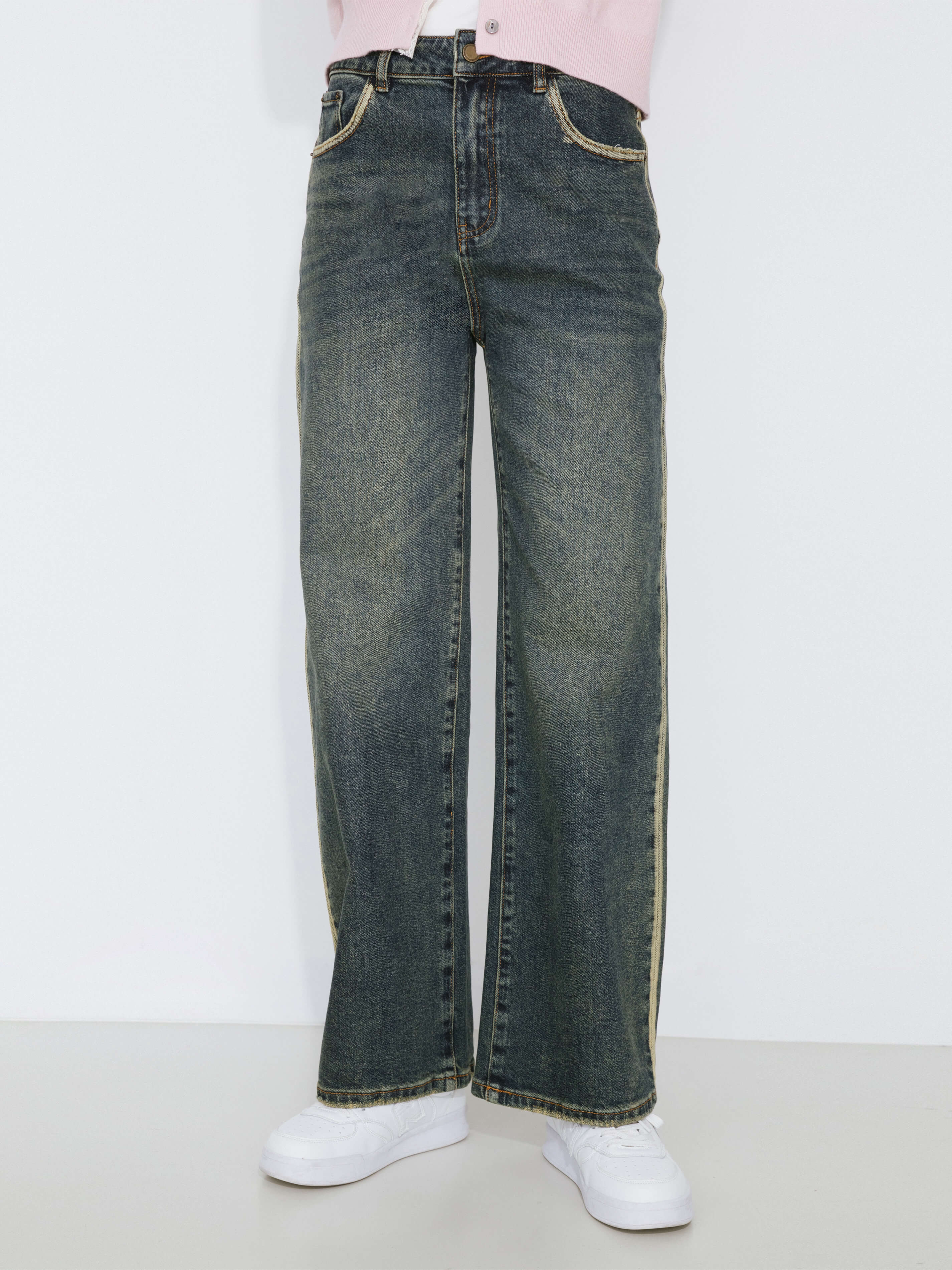 Vintage Bronze Wash Dark Jeans-2