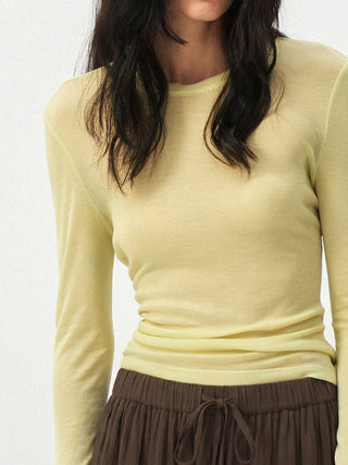 CUBIC Lyocell Sheer Long-Sleeve Top