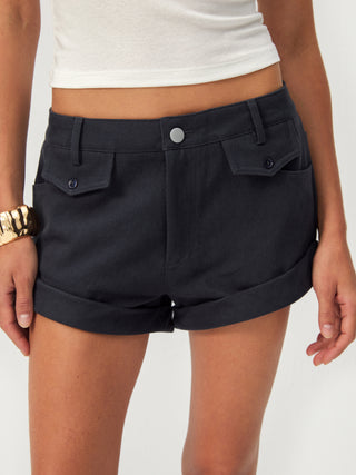 CUBIC Cotton-Blend Rolled-Cuff Utility Shorts