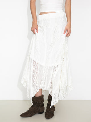 Chiffon Knit Asymmetric Maxi Dress