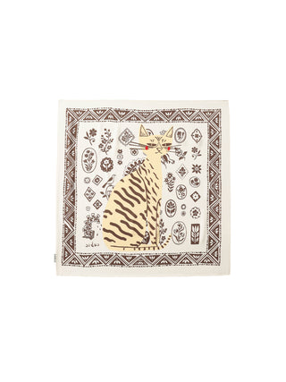 Square Silk Scarf with Animal Print