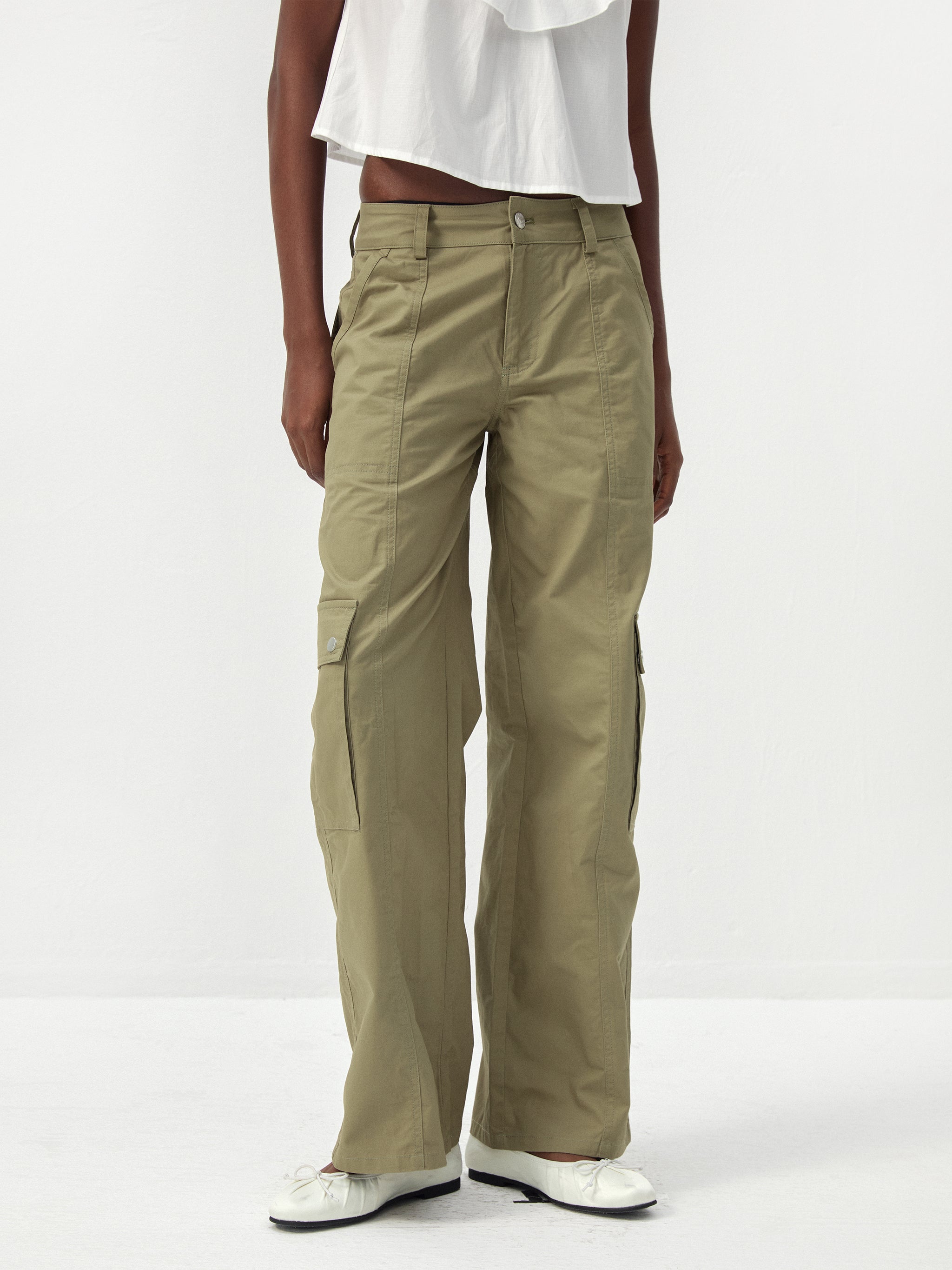 CUBIC 100% Cotton Casual Cargo Pants-4