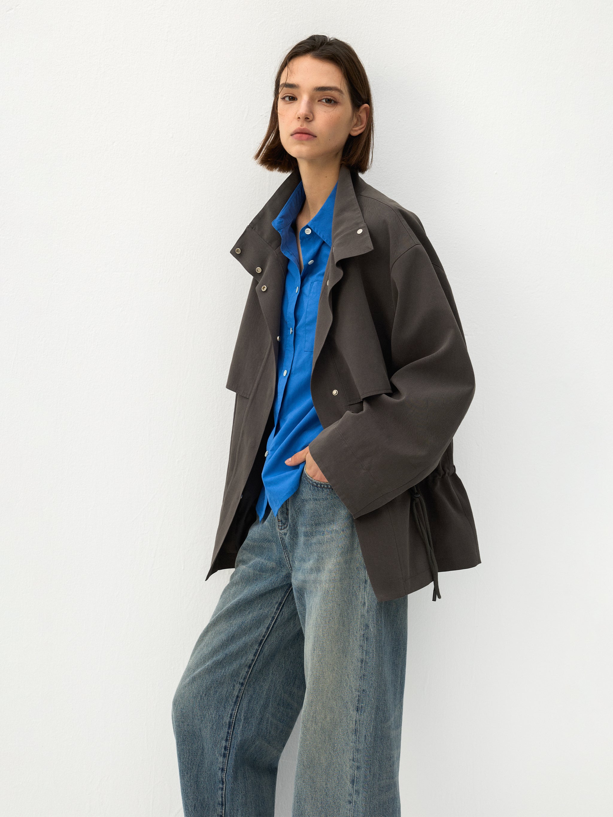 CUBIC Drawstring Cotton Field Jacket-2