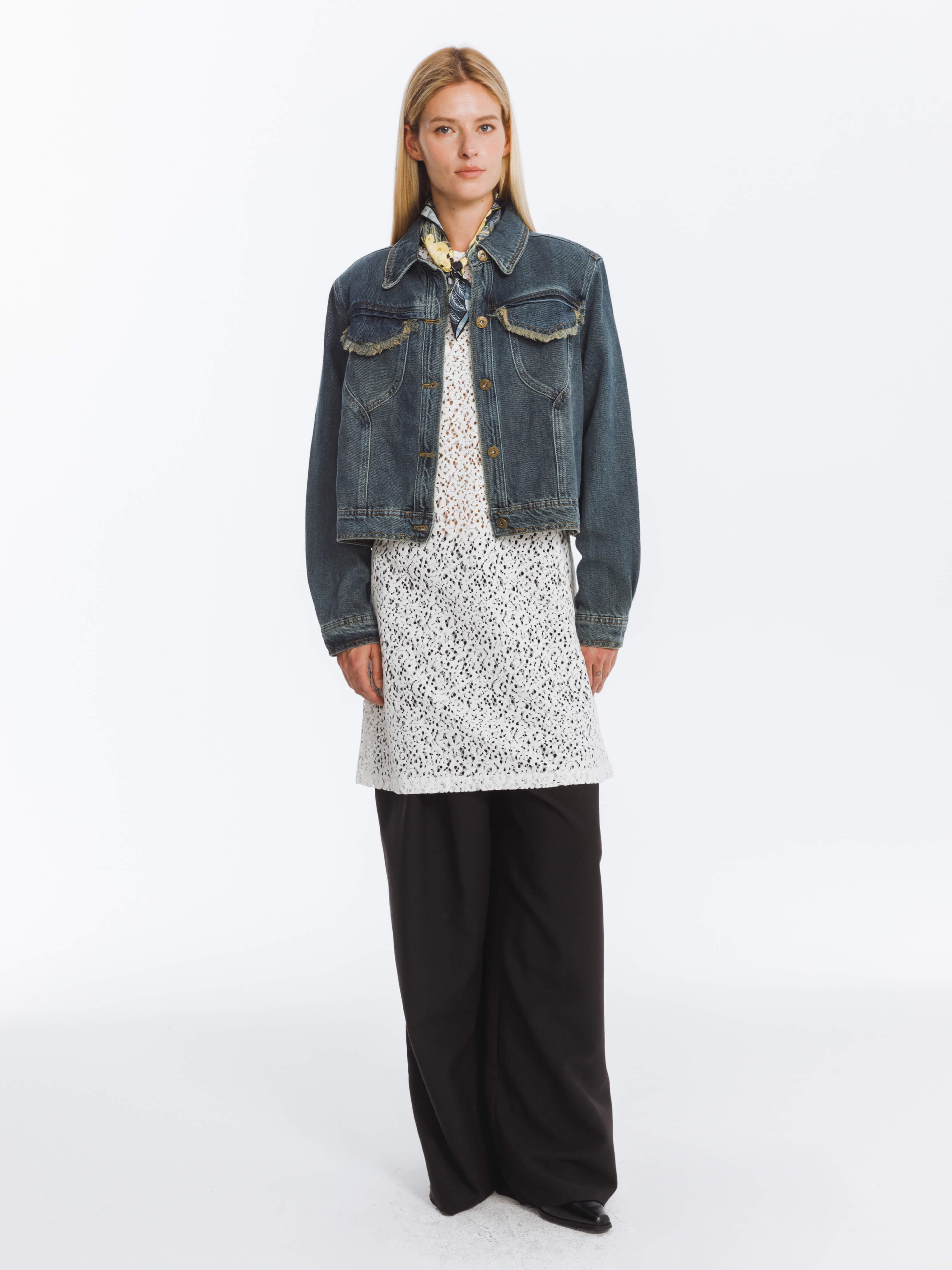 Dark Short Denim Jacket-2