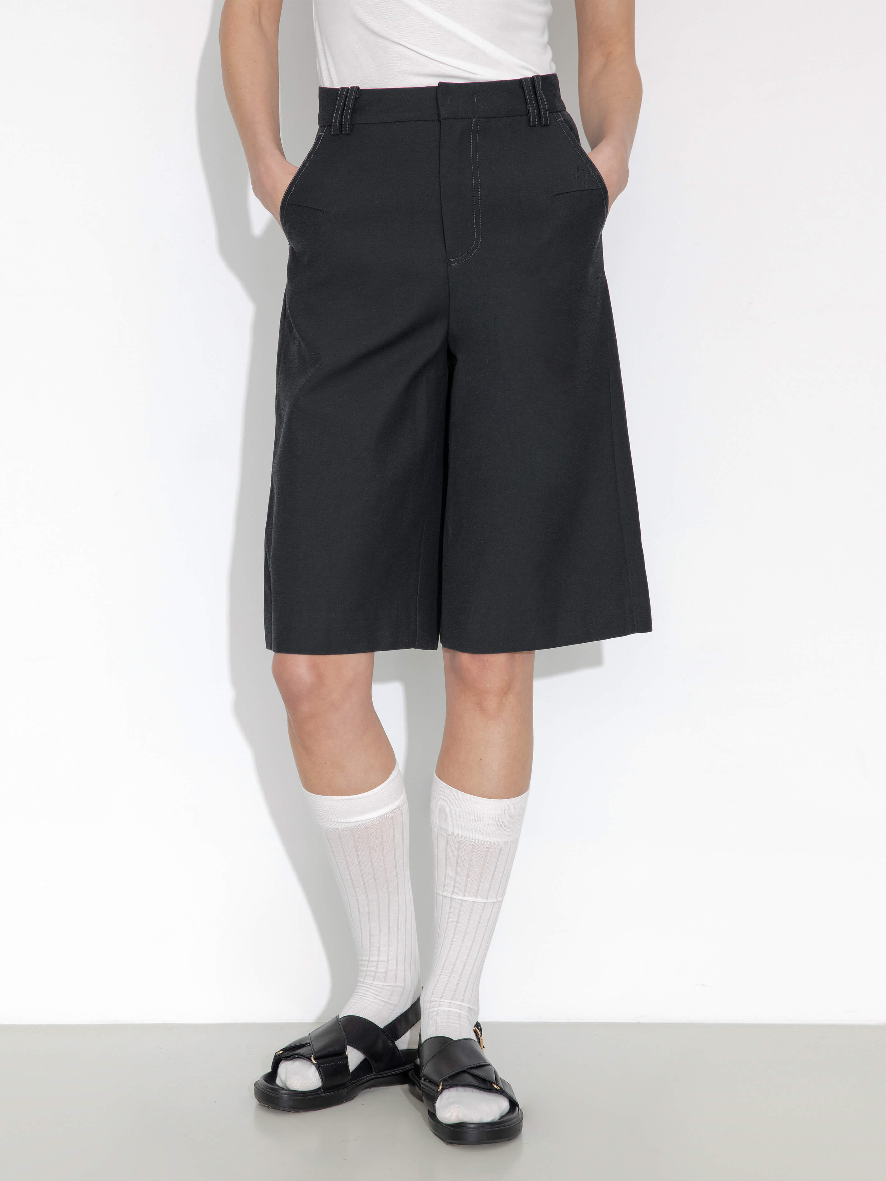 Knee-Length Casual Trousers-2
