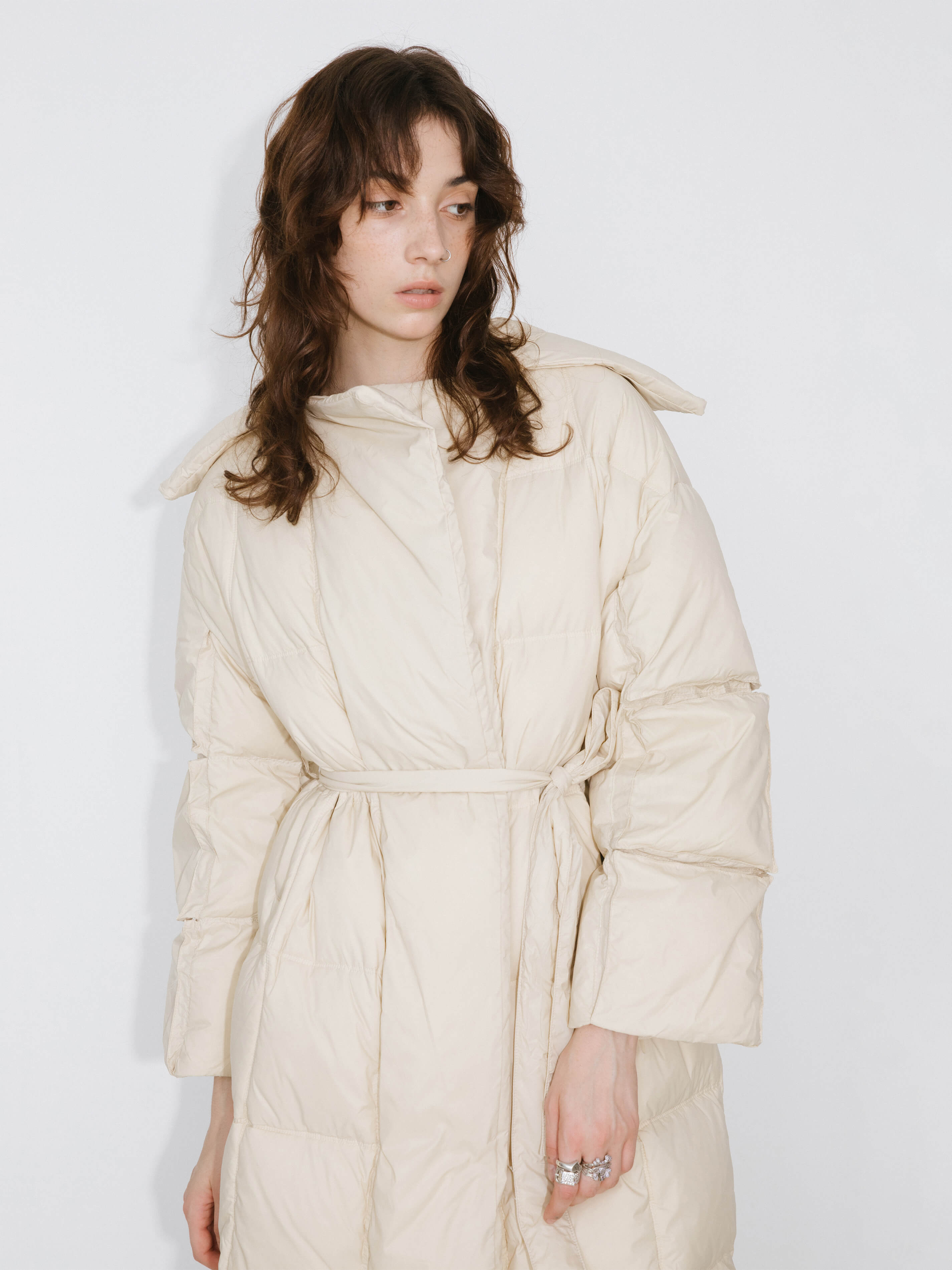 Long Boxy Down Coat-2