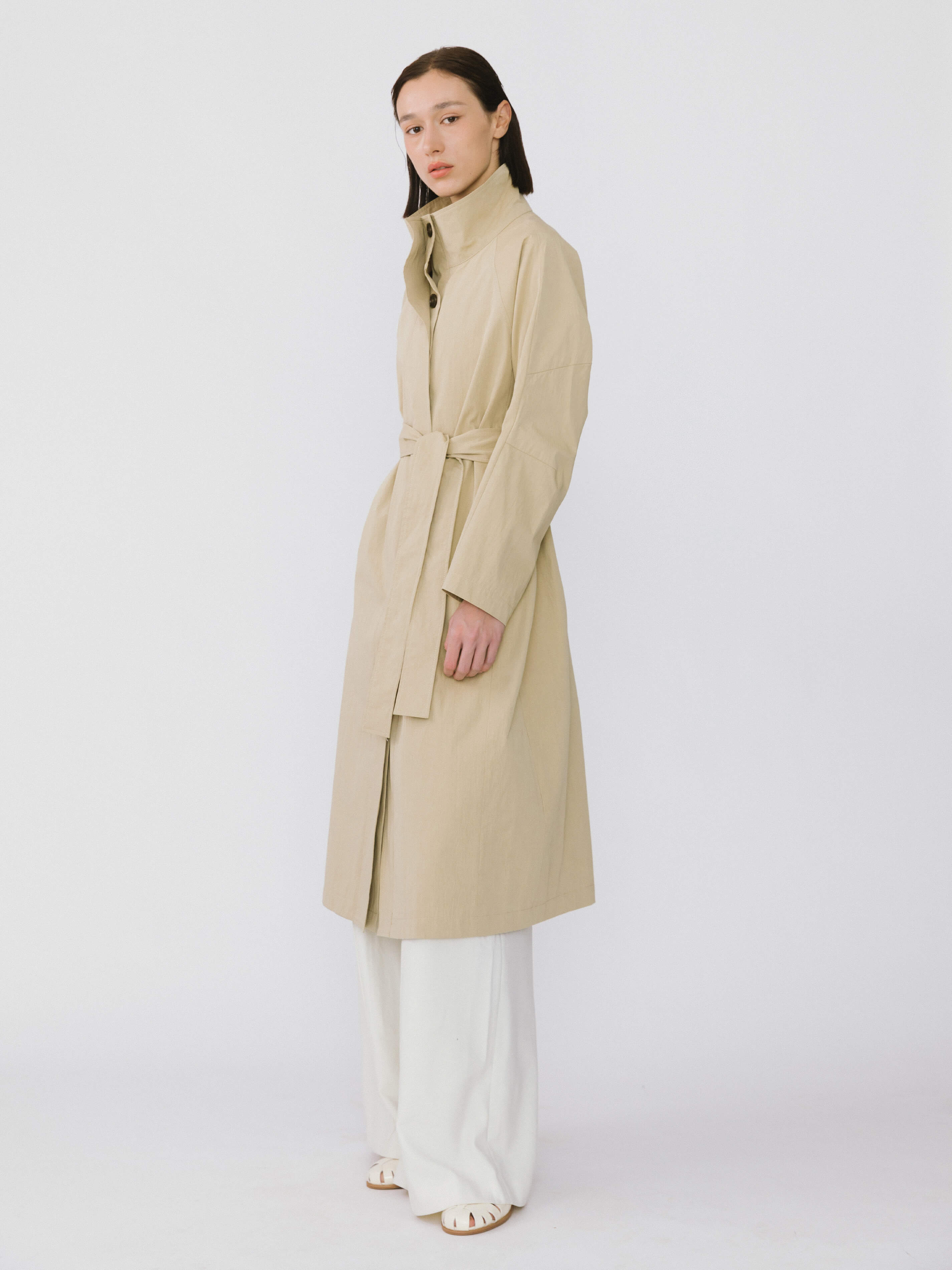 Single Breasted Trench Coat-2