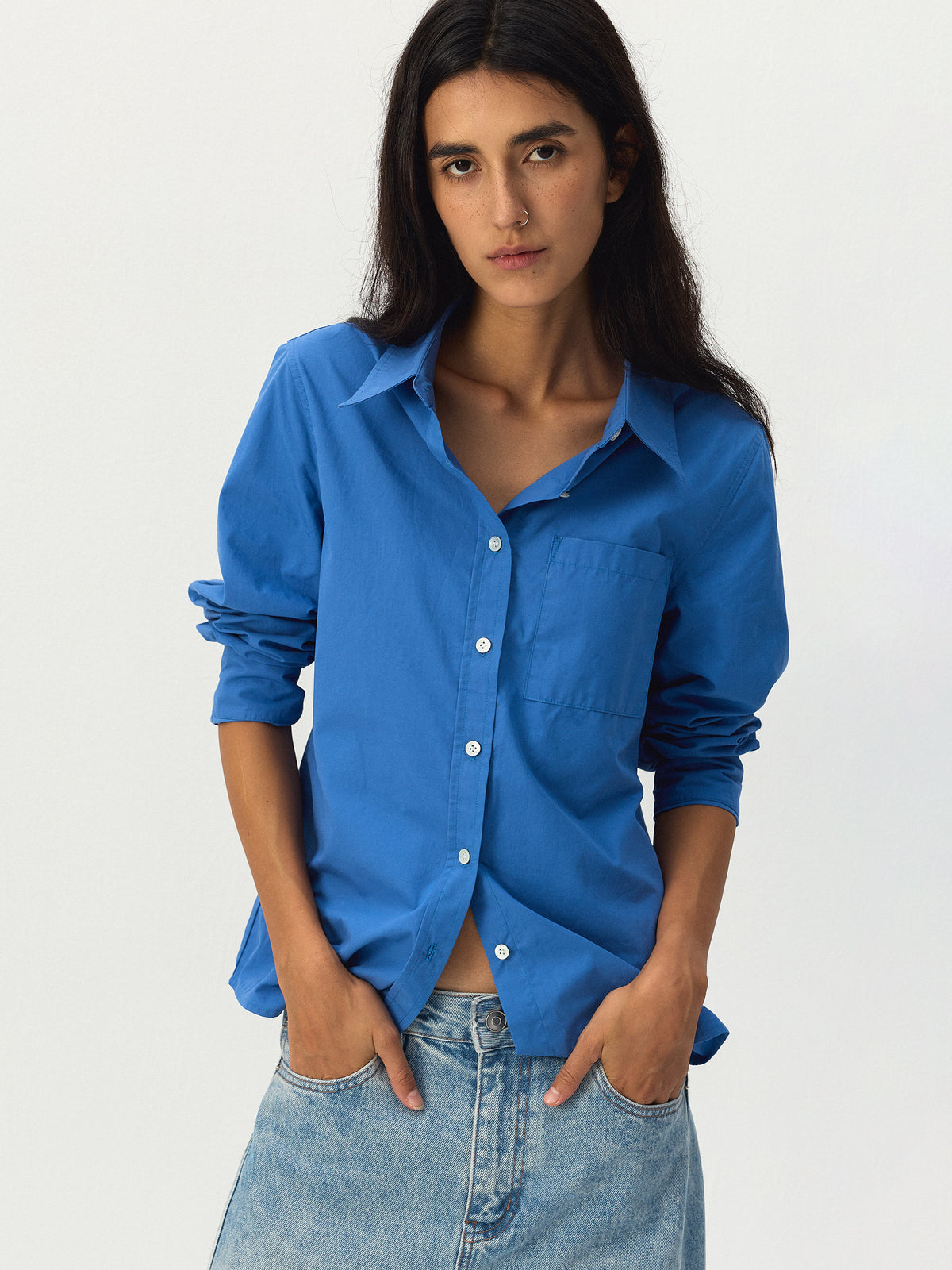 CUBIC 100% Cotton Relaxed Pocket Shirt-2