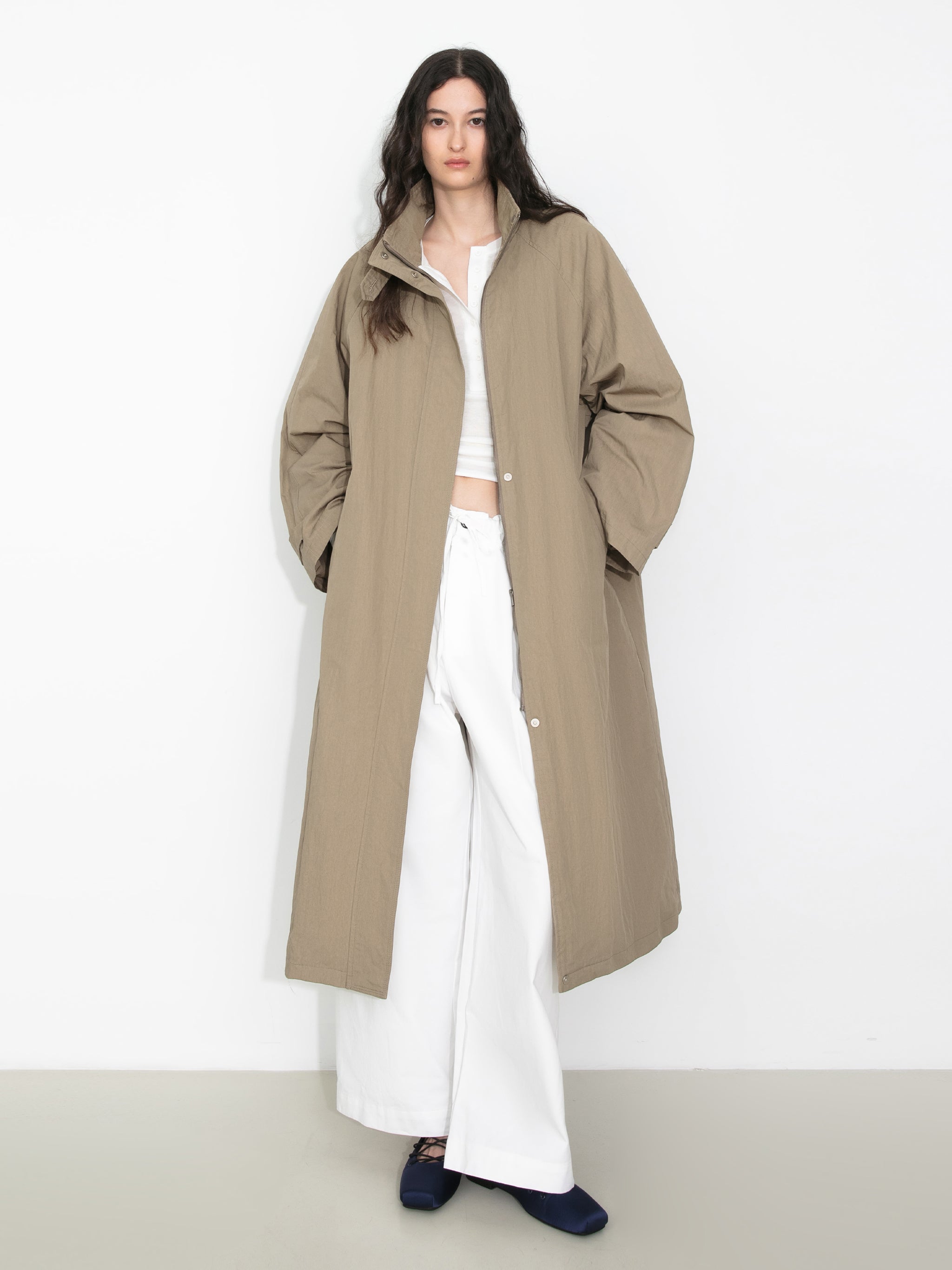 Oversized Funnel-Neck Down Coat-2