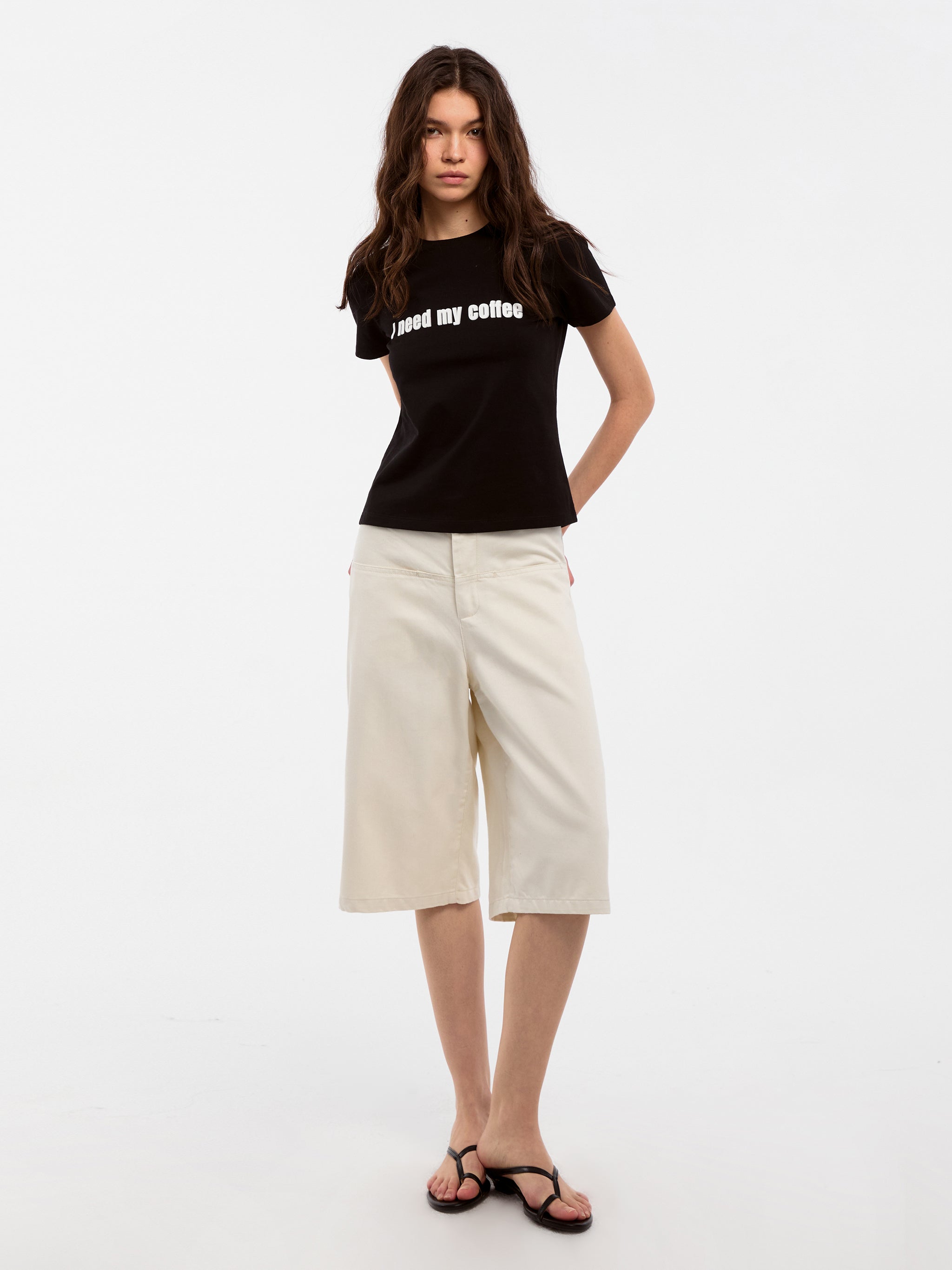 CUBIC Classic Straight Leg Casual Mid-Length Pants-2