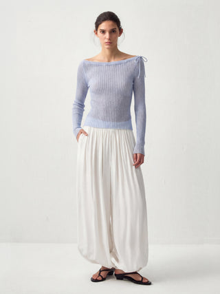 CUBIC Drawstring Rib Knit Top
