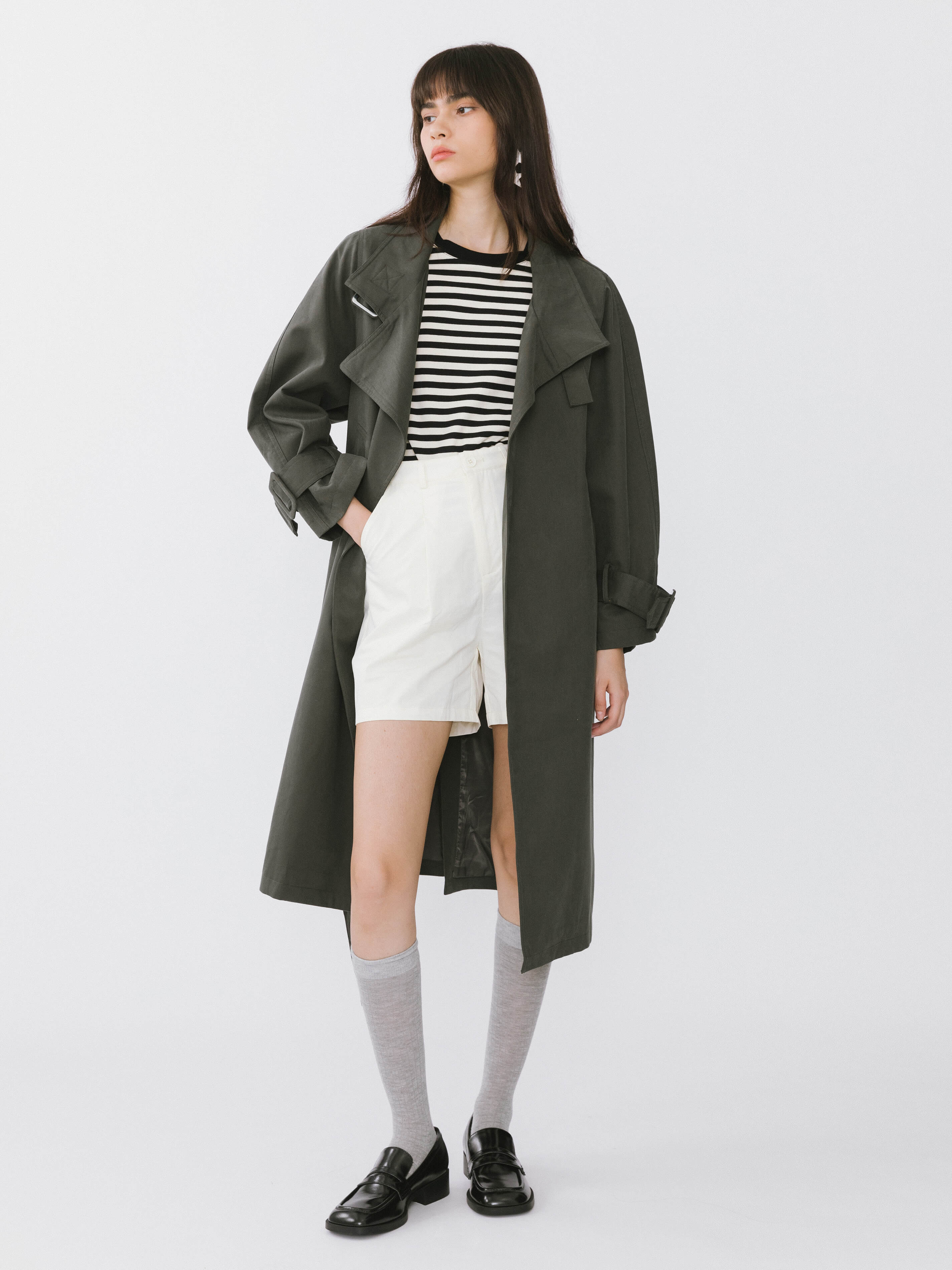 Overlay Mid-Length Trench Coat-2