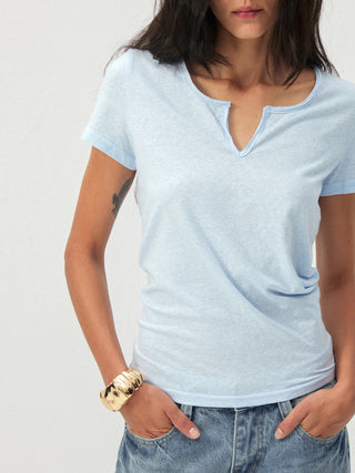 CUBIC Cotton-Blend Notch Neck Slim Fit T-shirt