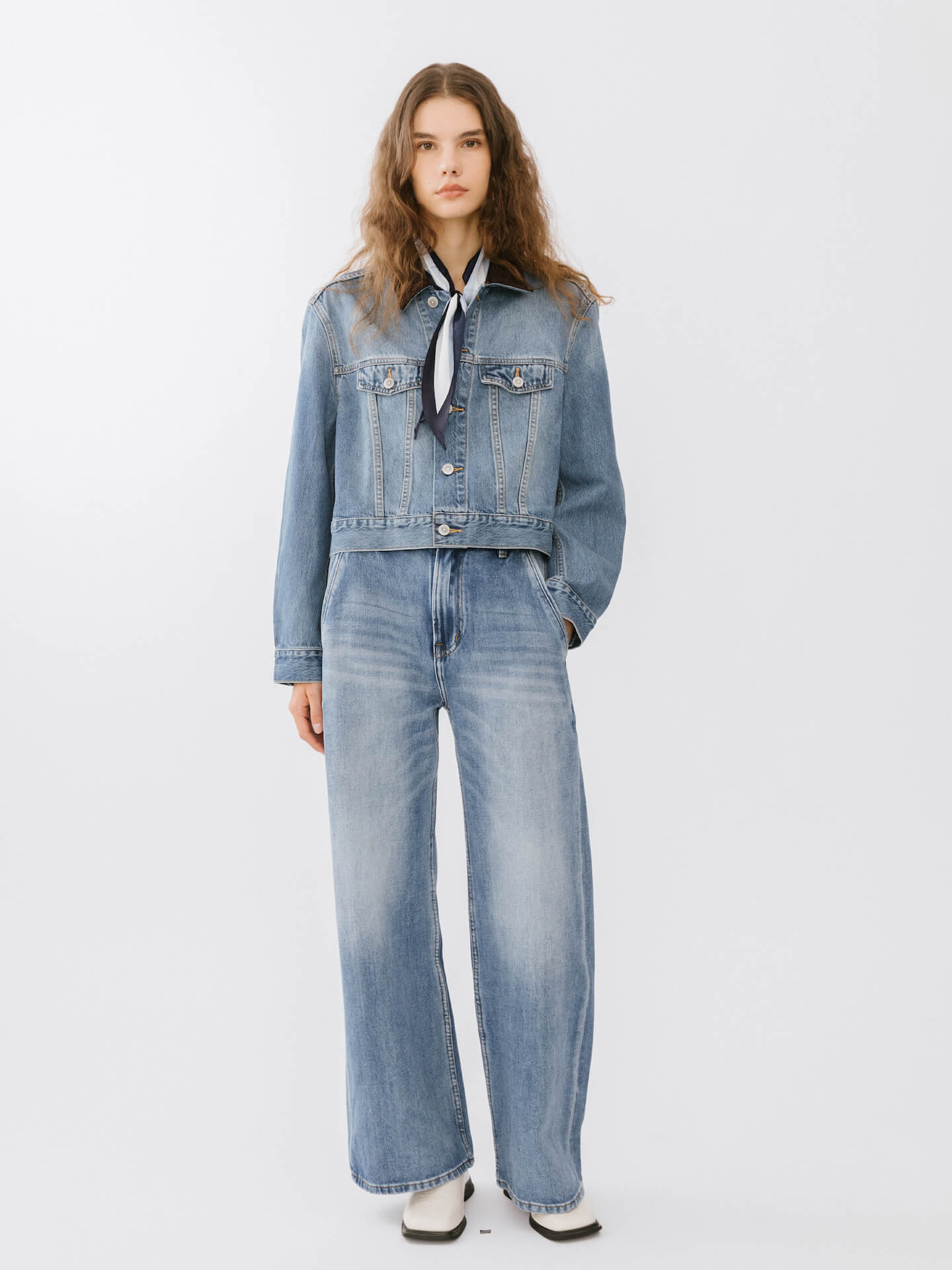 Light Blue Short Denim Jacket-2