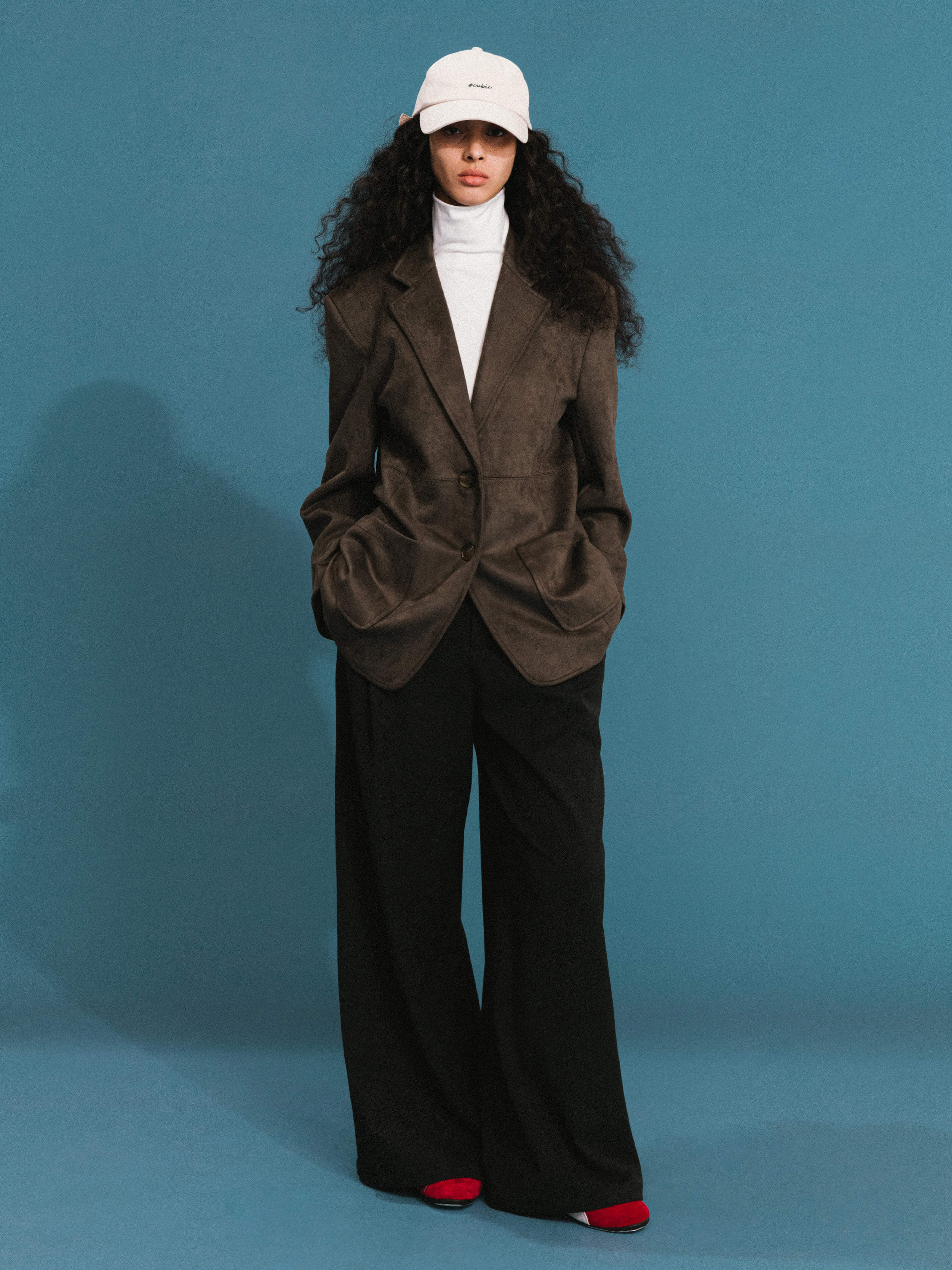 ONE BY CUBIC Silky Tailored Suede Jacket