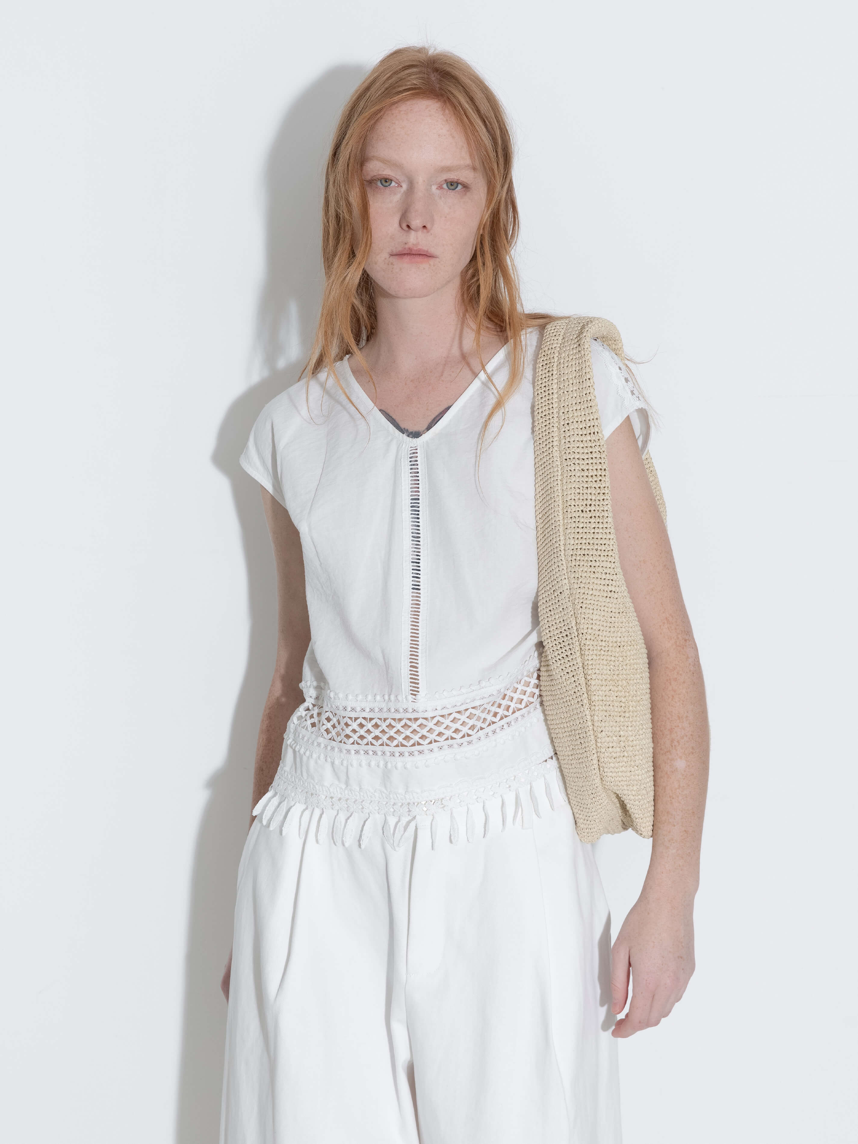 Hollow Out Drop-Shoulder Vest with Tassels-2