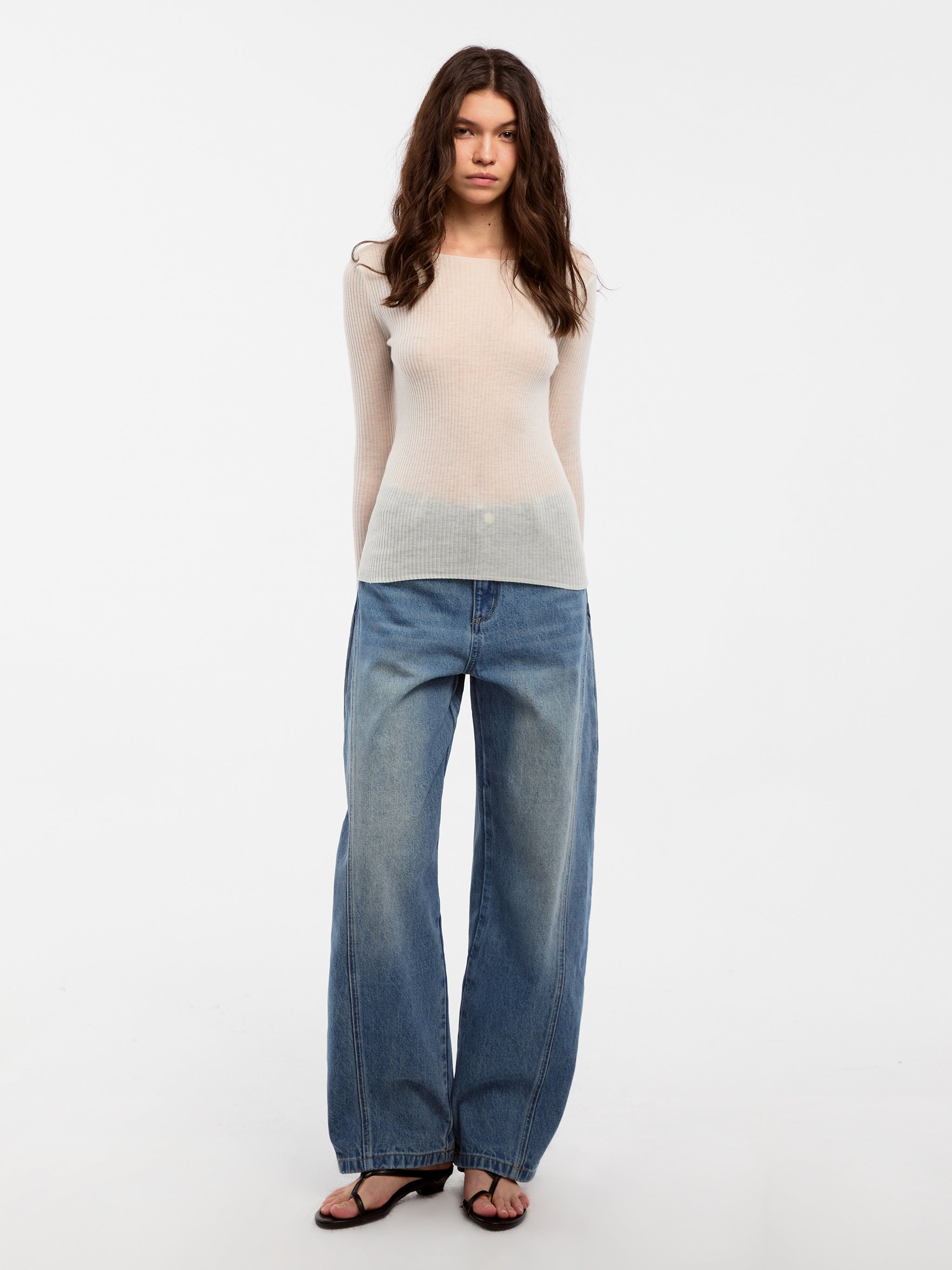 CUBIC Curved Ribbon Jeans-2