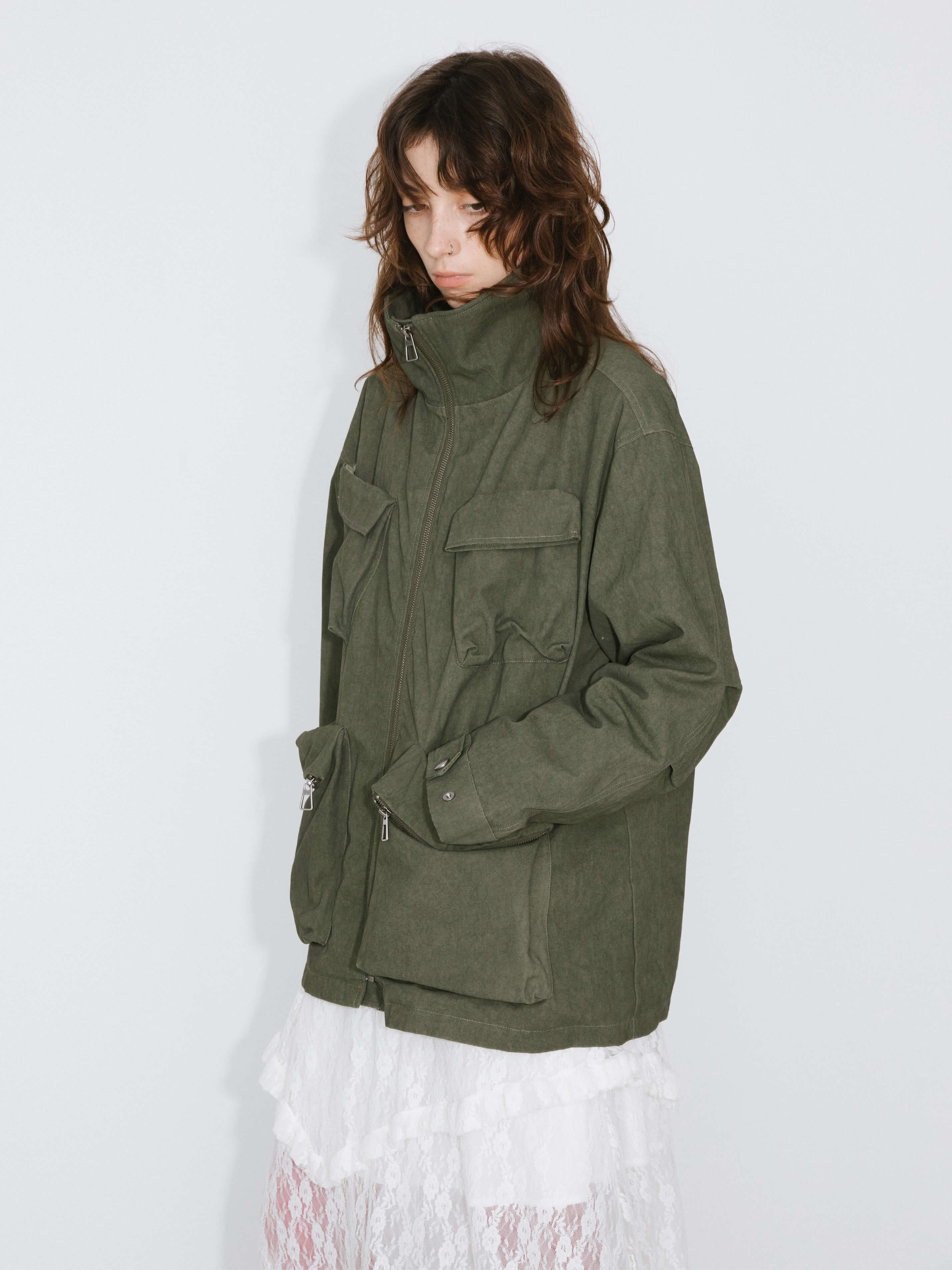 Short High Neck Puffer Jacket-2