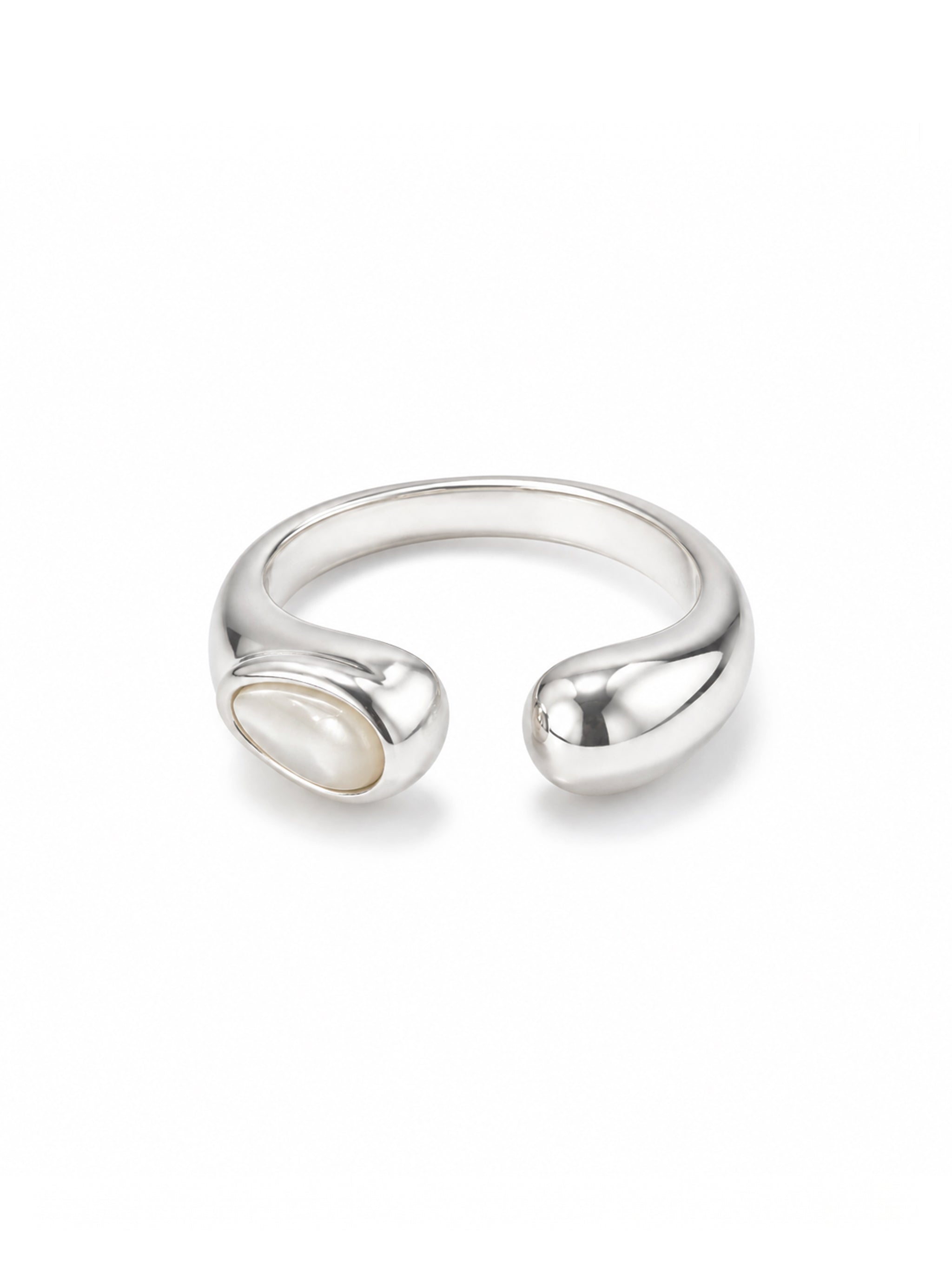 Droplet Mother of Pearl Open Ring-2