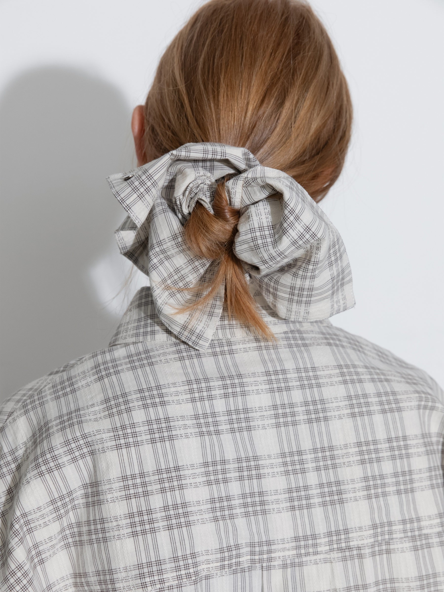 Lace Checkered Irregular Hair Scrunchies-4
