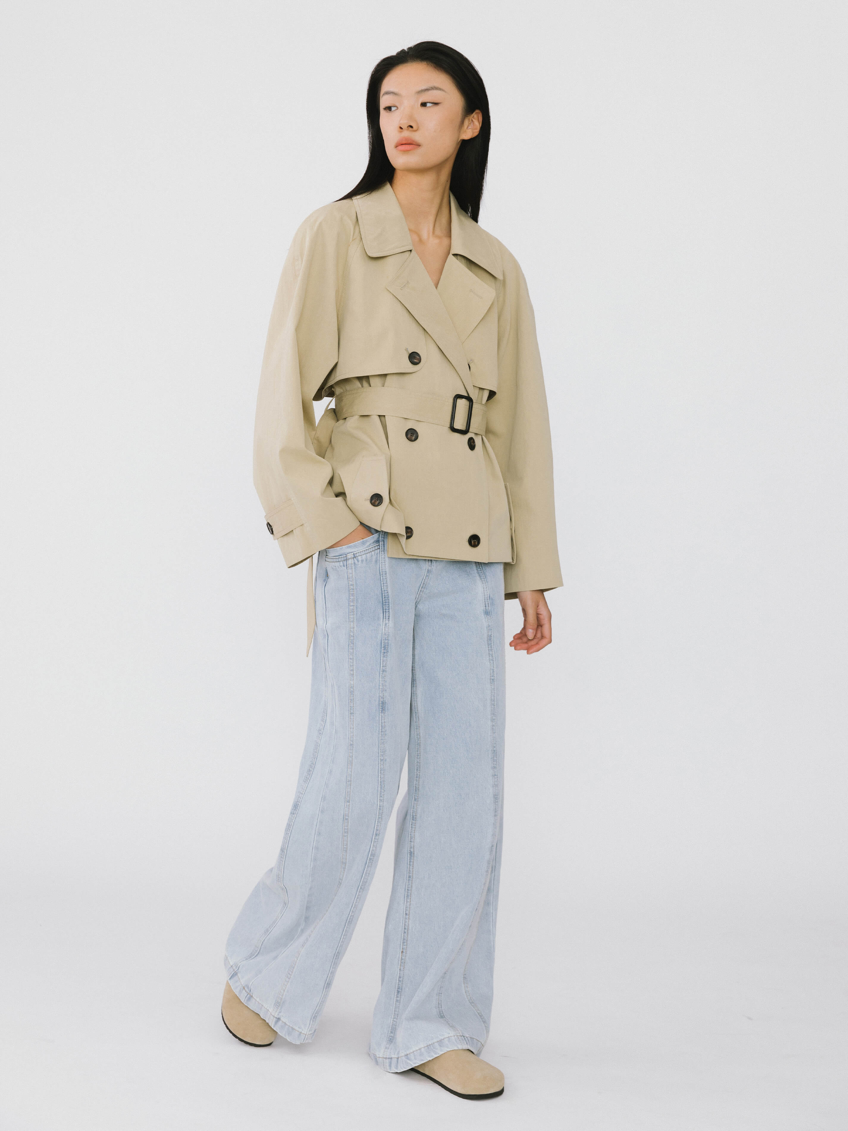 Short Hunting Trench Coat-3
