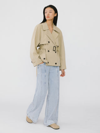 Short Hunting Trench Coat