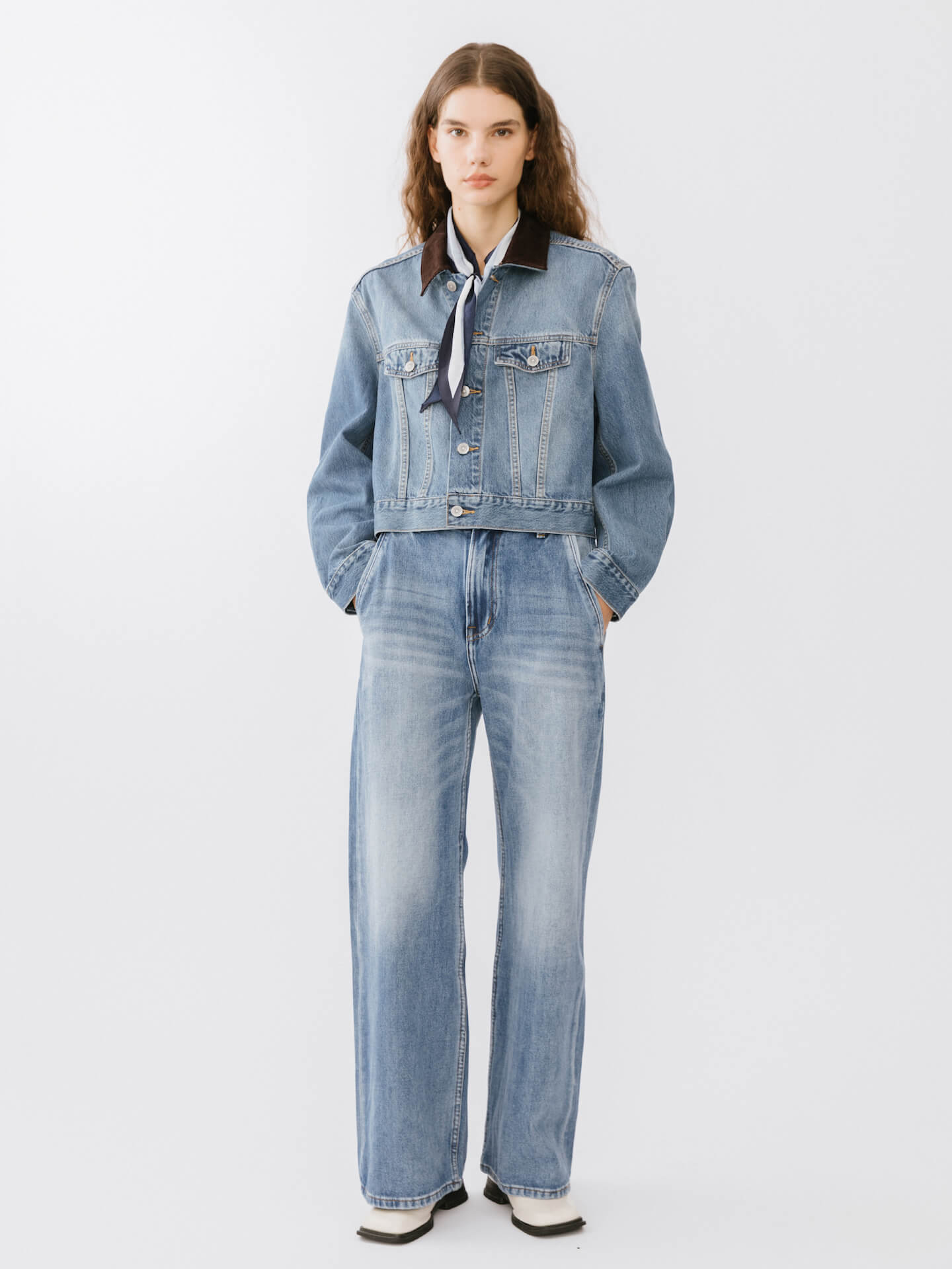 High Waisted Washed Out Boyfriend Jeans-2