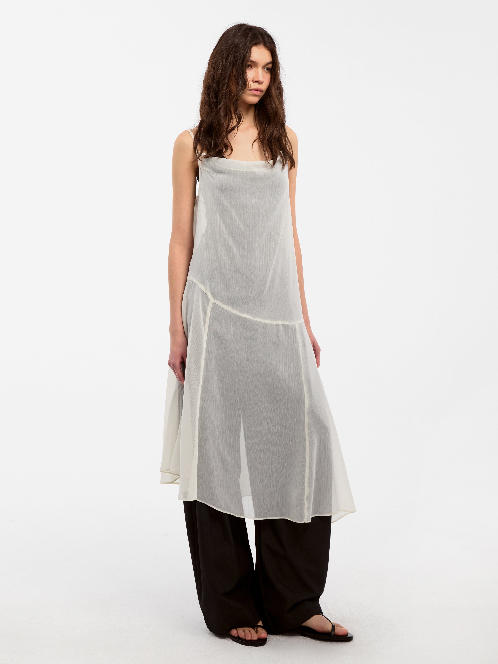 CUBIC Effortless Sheer Slip Maxi Dress-2