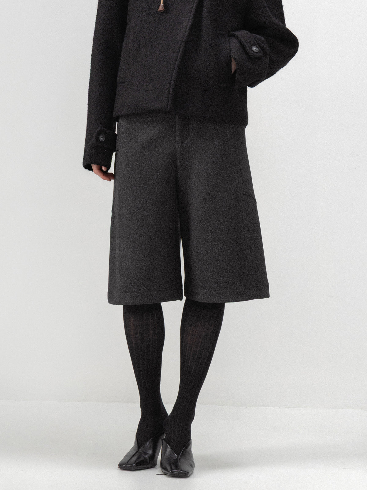CUBIC Tailored Wool-Blend Bermuda Shorts-2