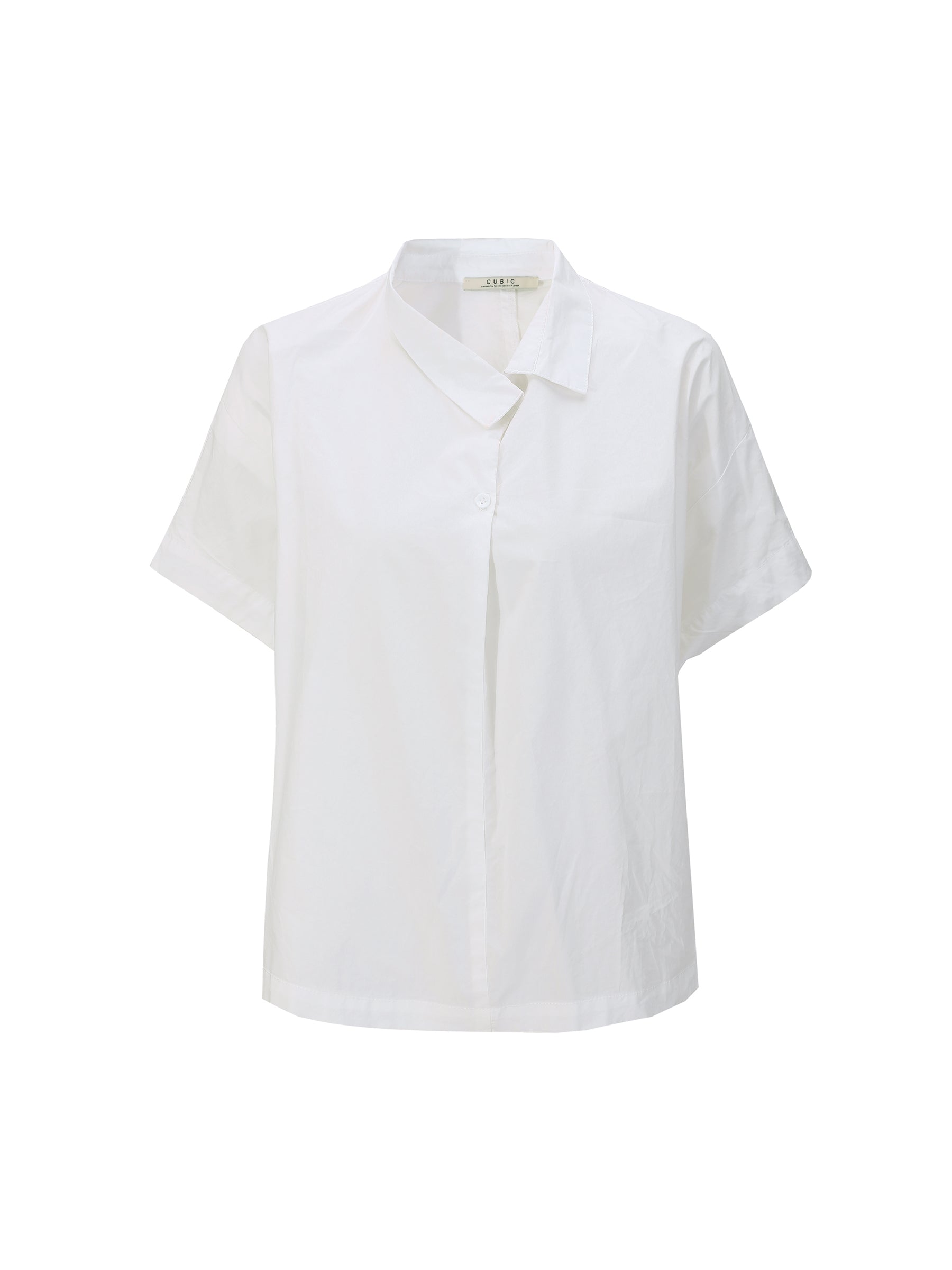 Oversized Asymmetrical White Shirt-7