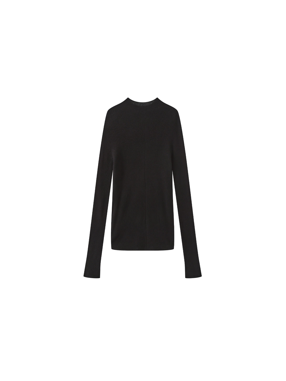 CUBIC 100% Wool Mock‑Neck Fitted Knit Top-29