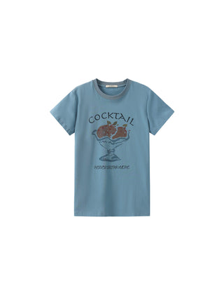 Printed Casual Short-Sleeve Top