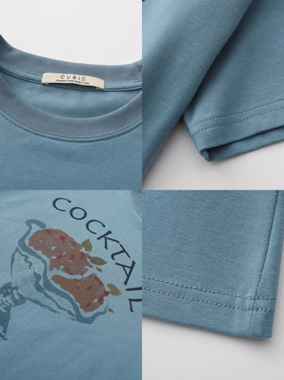 Printed Casual Short-Sleeve Top