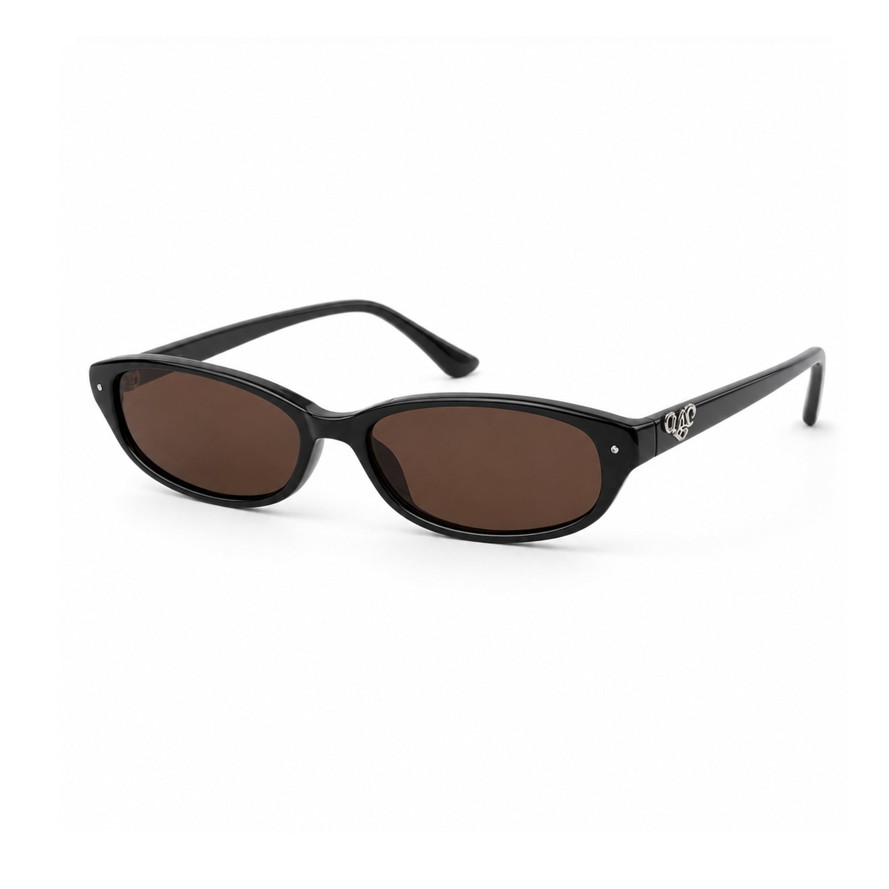 Slim Oval Tinted Sunglasses-3