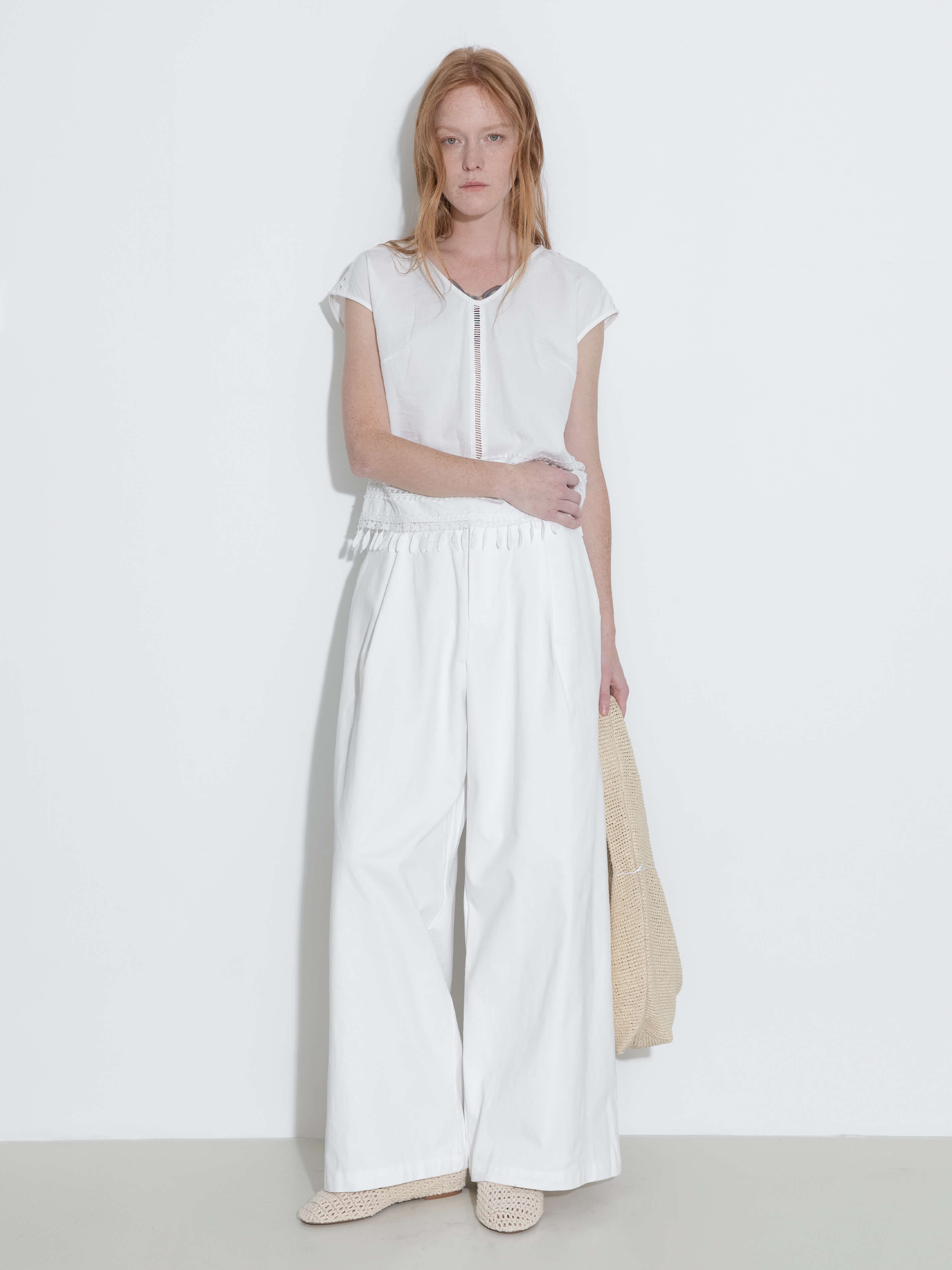 Hollow Out Drop-Shoulder Vest with Tassels-3