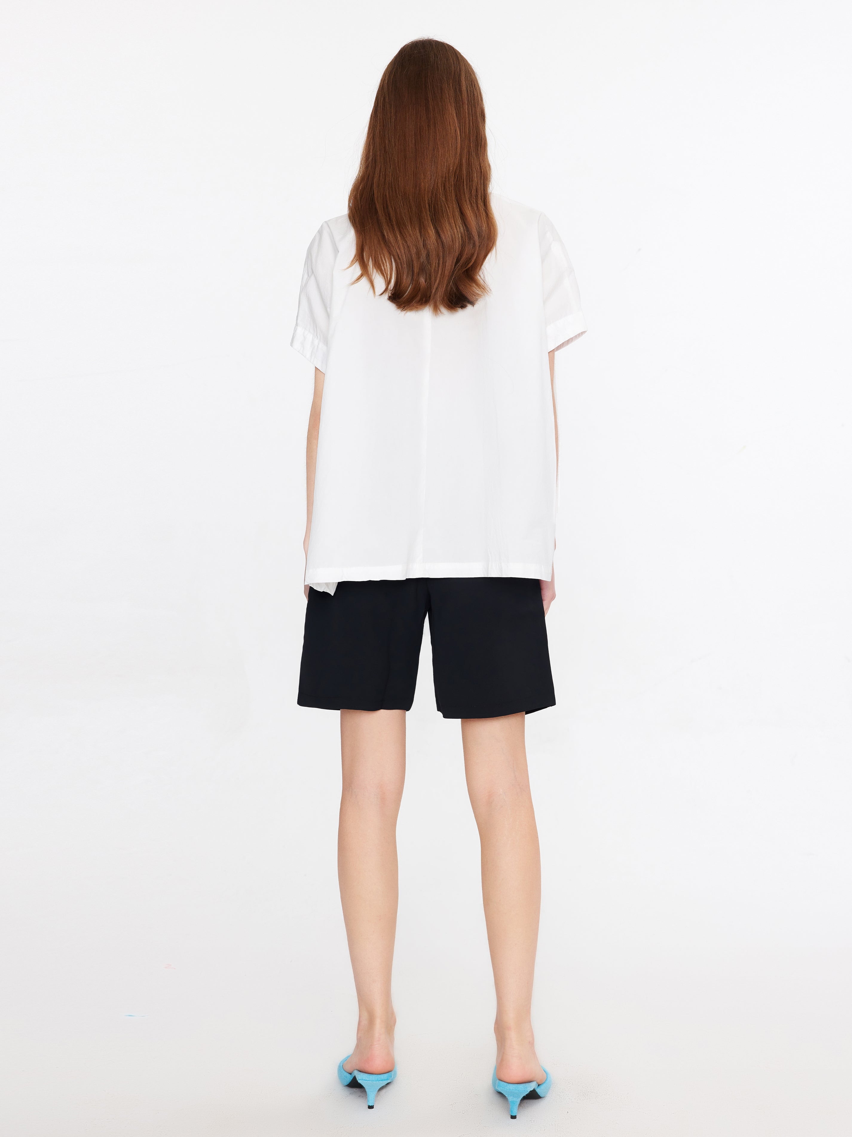 Oversized Asymmetrical White Shirt-6