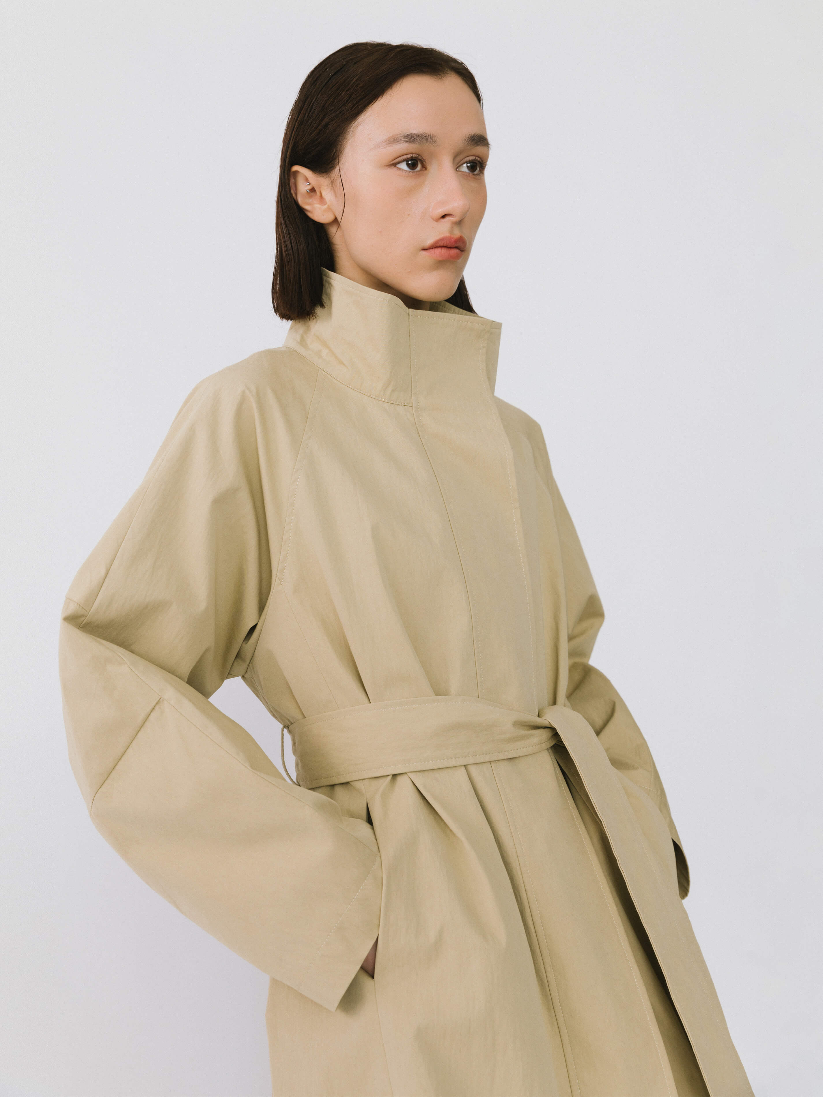 Single Breasted Trench Coat-3
