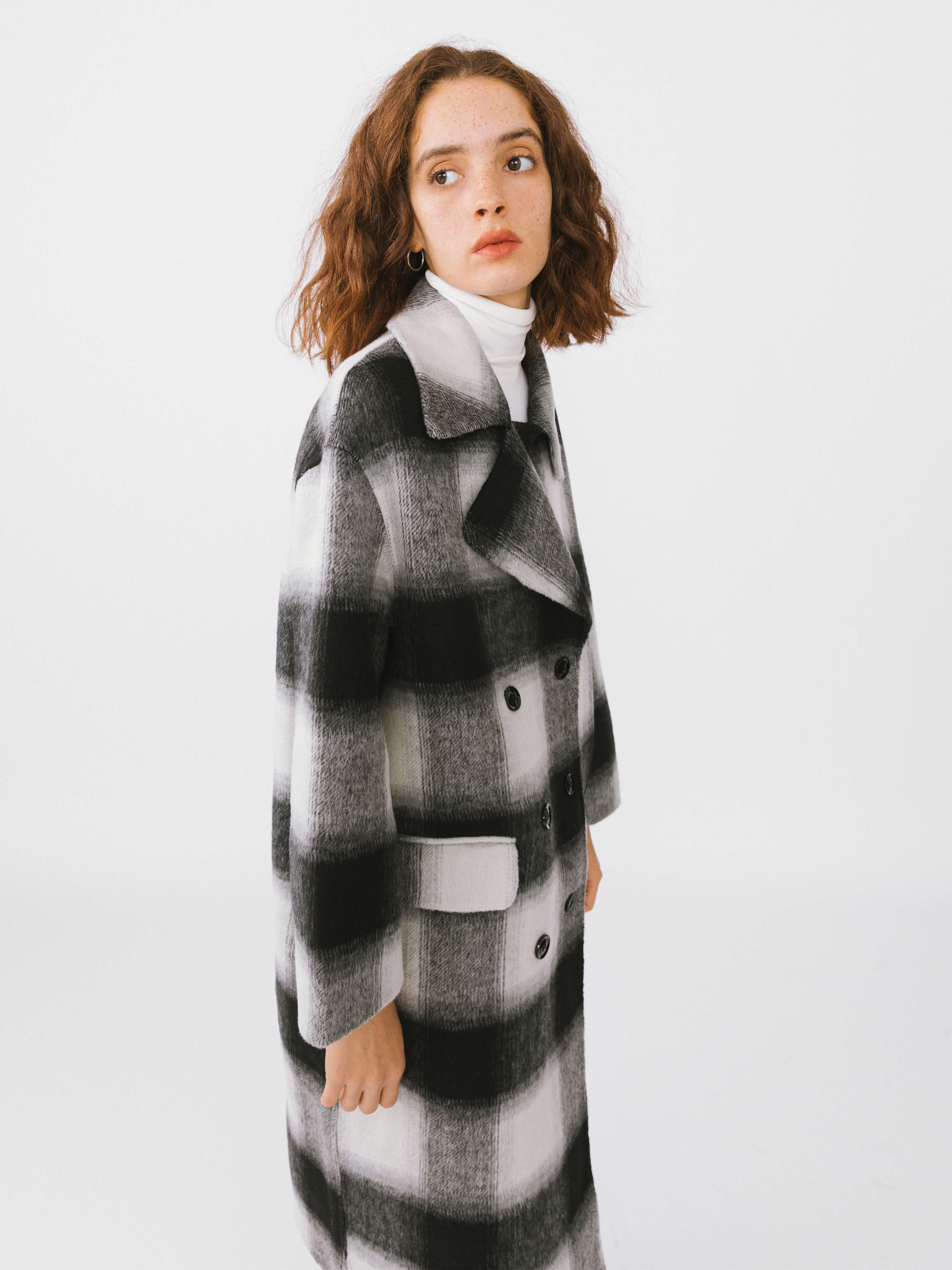 Classic Check Long Wool Coat-2