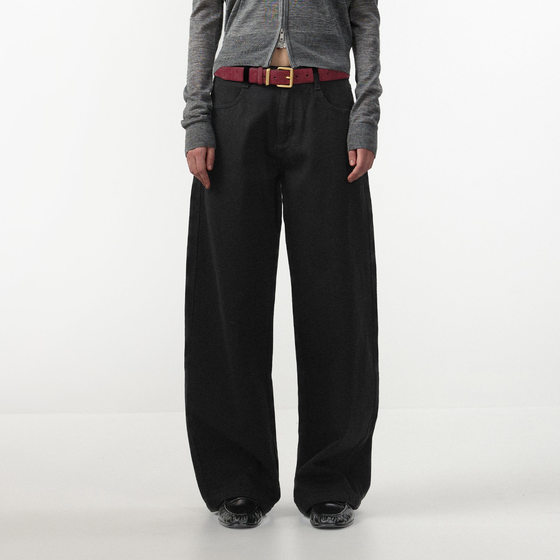 CUBIC 100% Cotton Wide Leg Trousers-3
