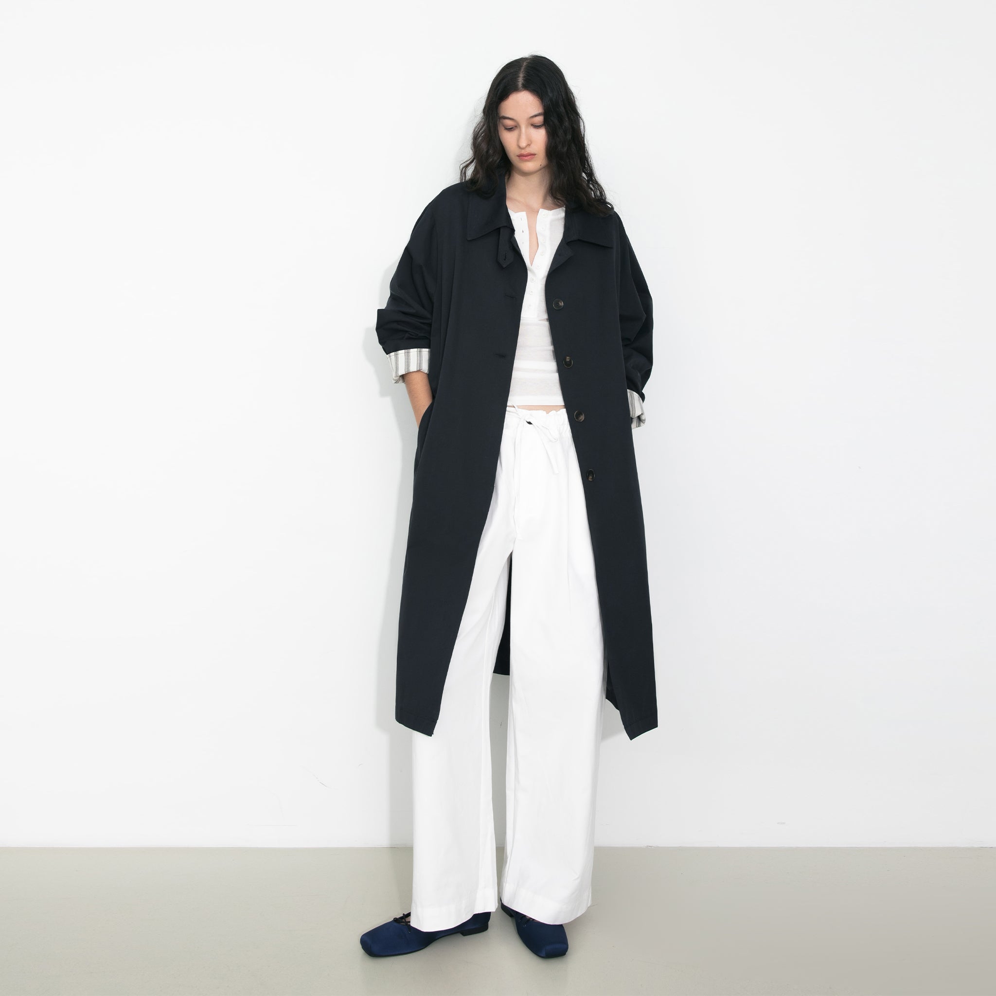 Macintosh Trench Coat with Striped Lining-3