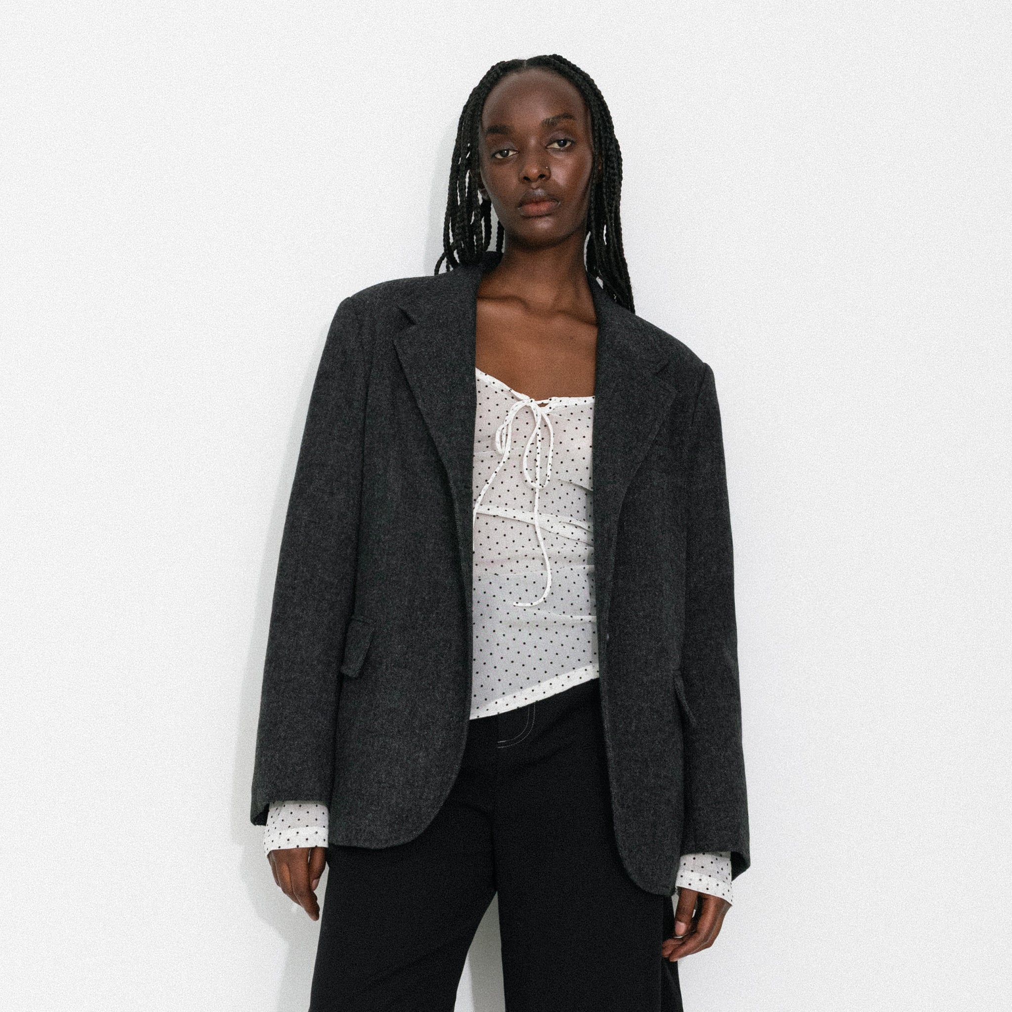 Classic Wool-Blend Tailored Down Coat-3