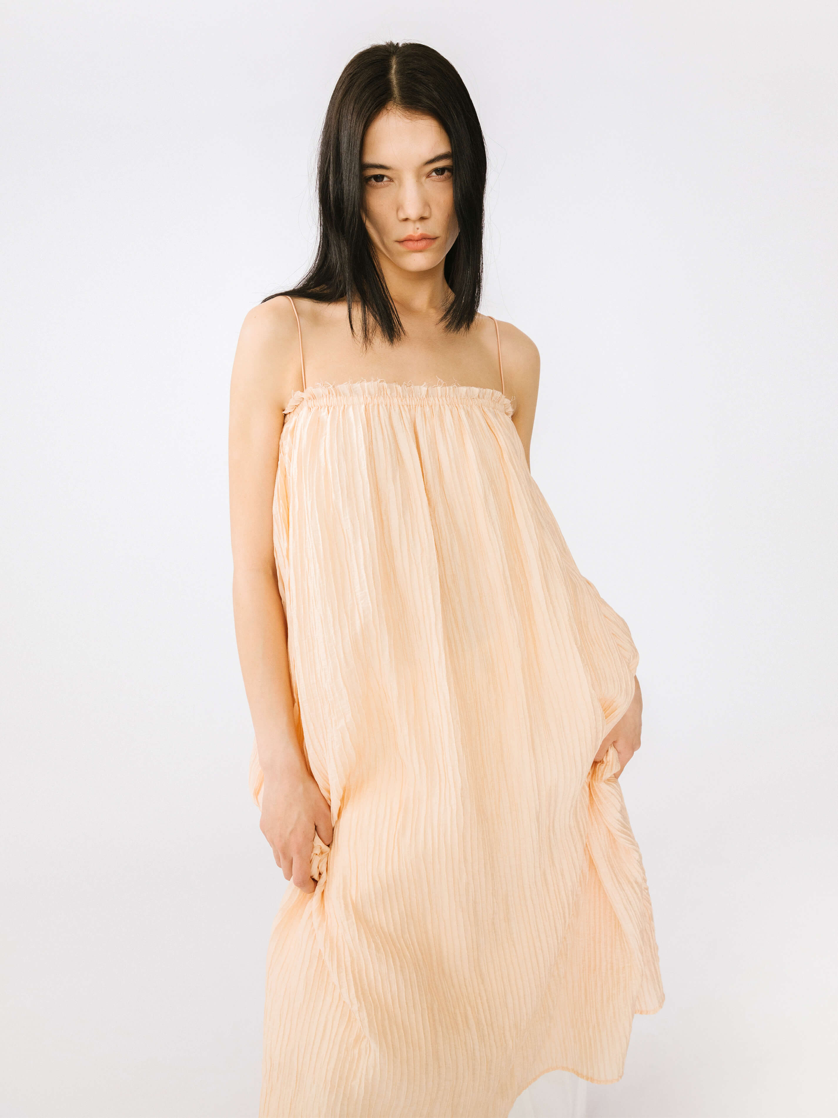 Spaghetti Strap A-line Maxi Dress-3