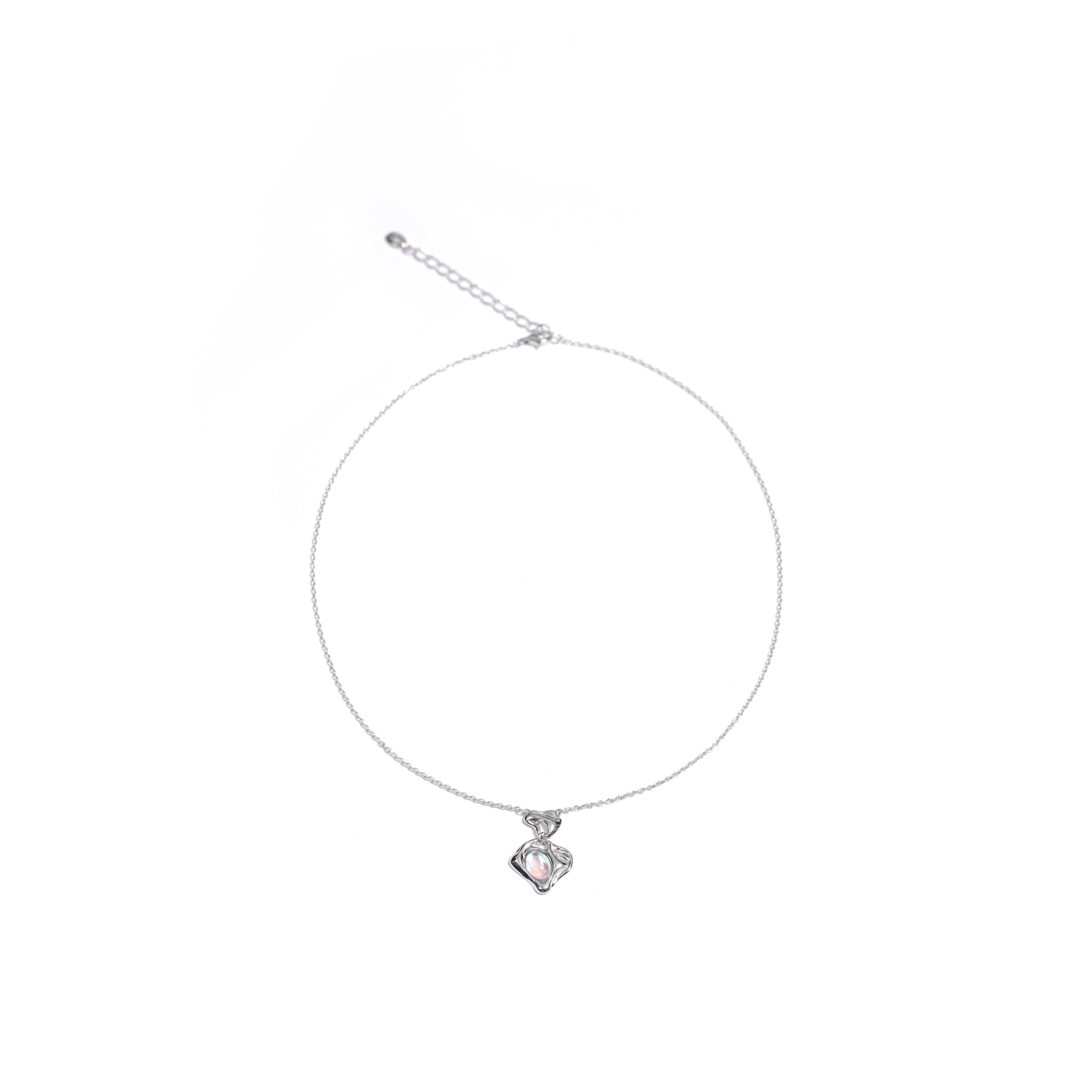 Irregular Gemstone Pendant Necklace-3