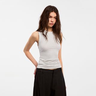 CUBIC Lyocell Striped Linen Vest