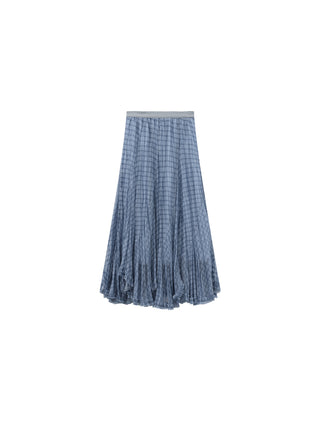 CUBIC Flowy Asymmetric Mesh Maxi Skirt