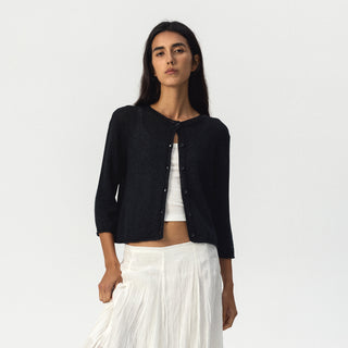 CUBIC Textured Button Knit Cardigan