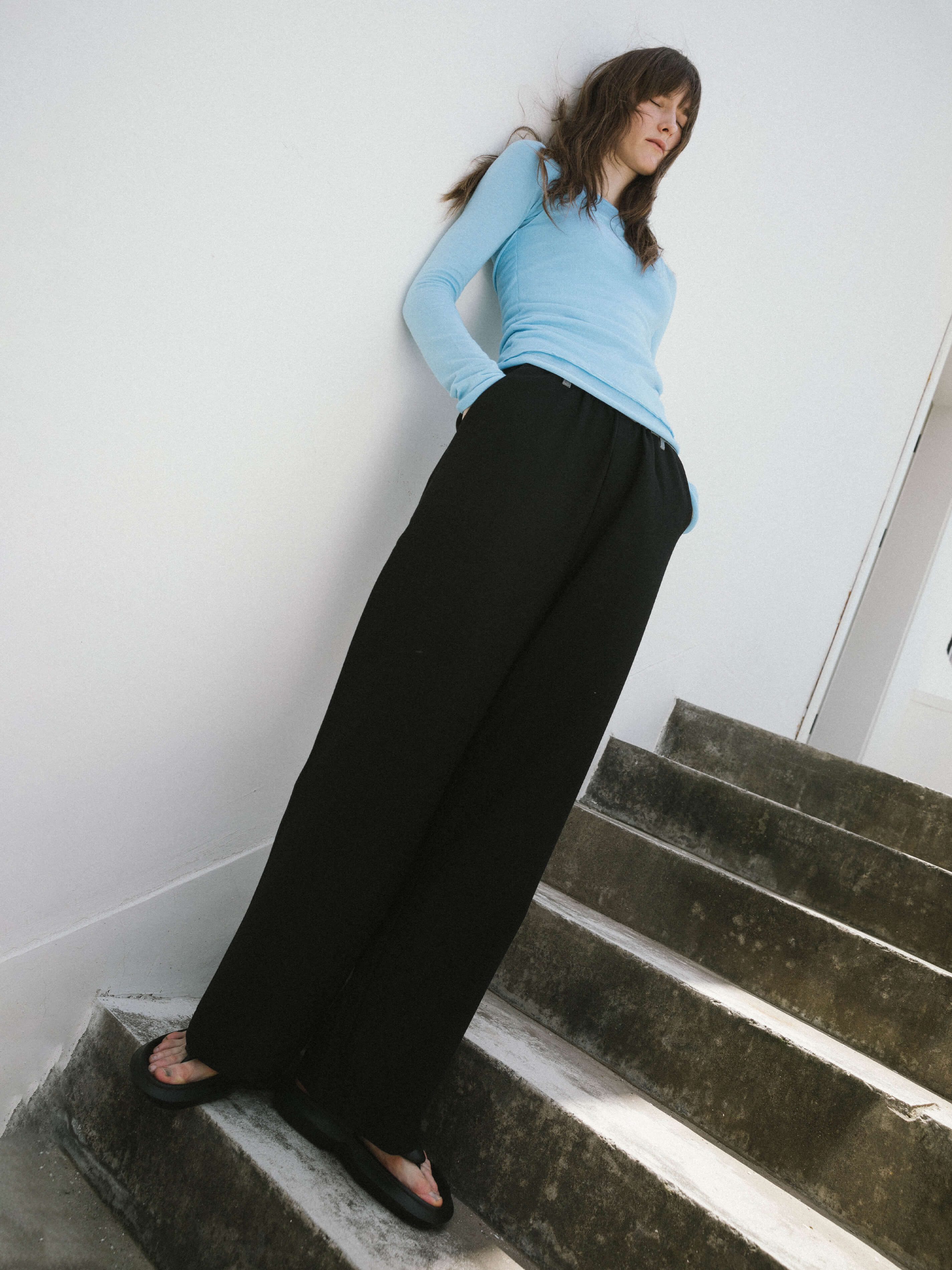 Colorblock Casual Straight Trousers-4