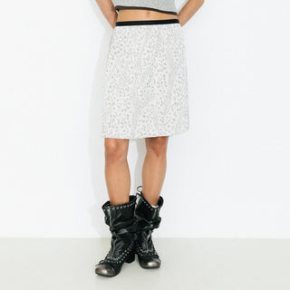 Leopard Print Straight Midi Skirt